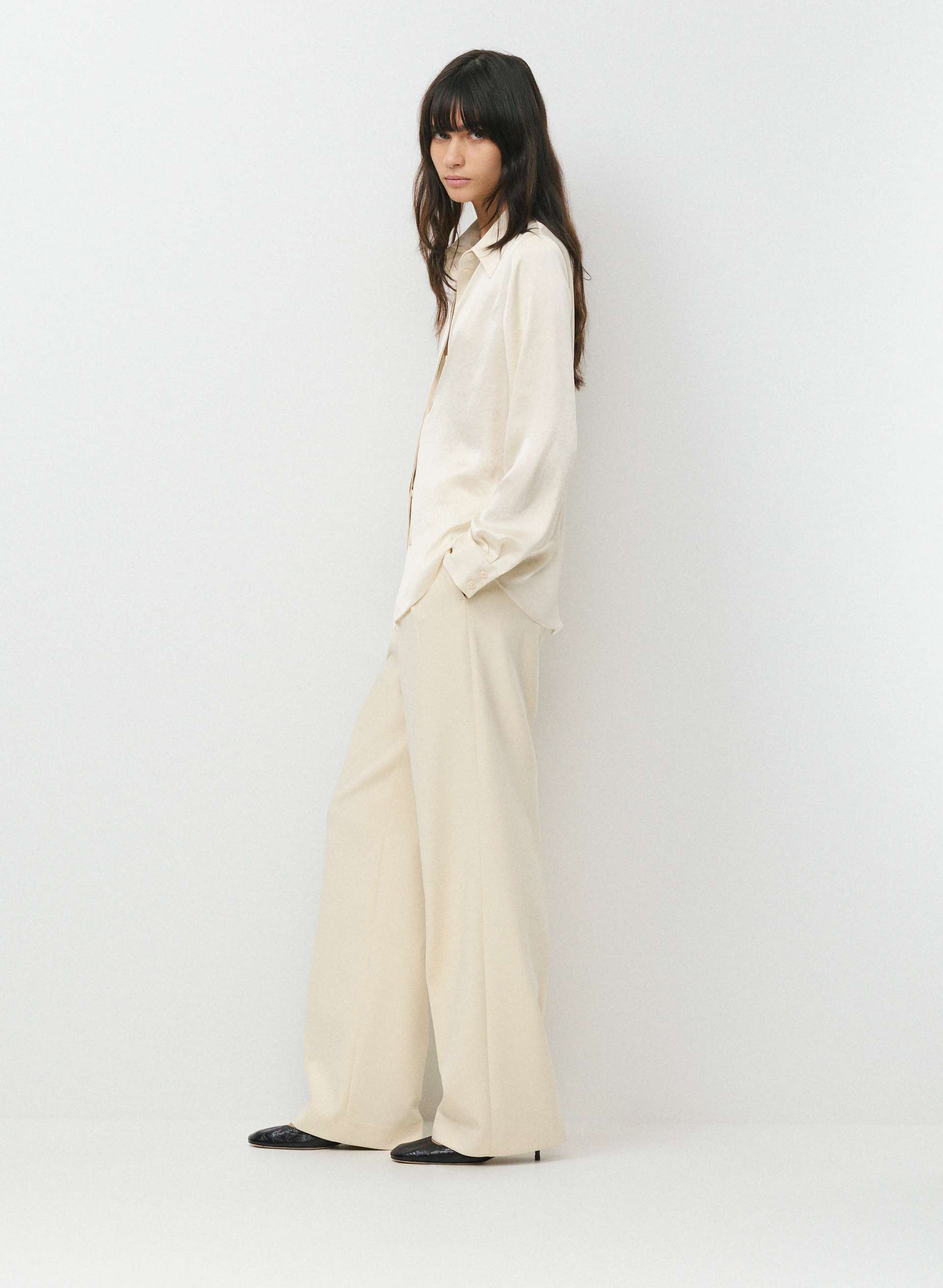 BAKER SATIN SHIRT | Aritzia