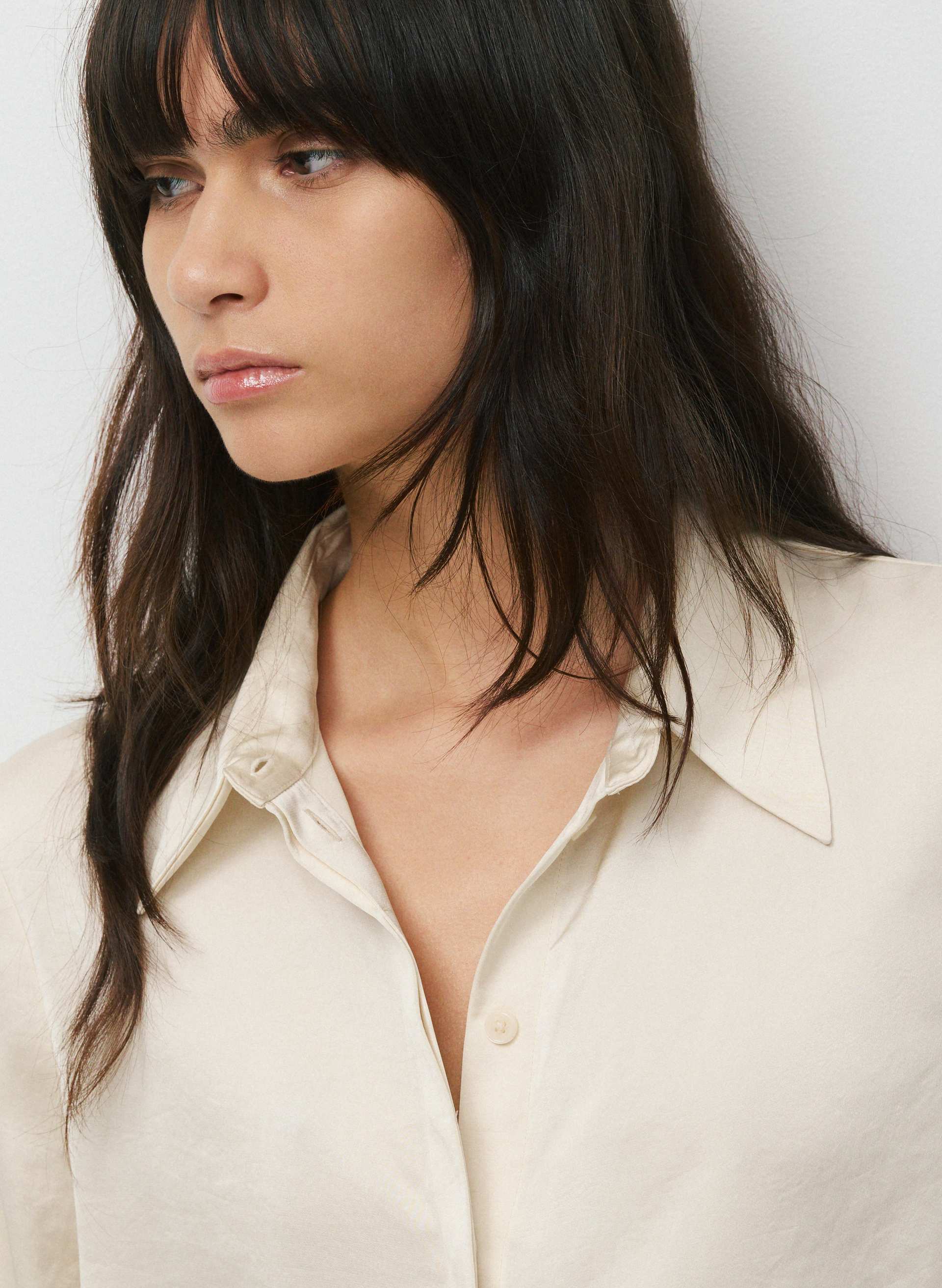 BAKER SATIN SHIRT | Aritzia