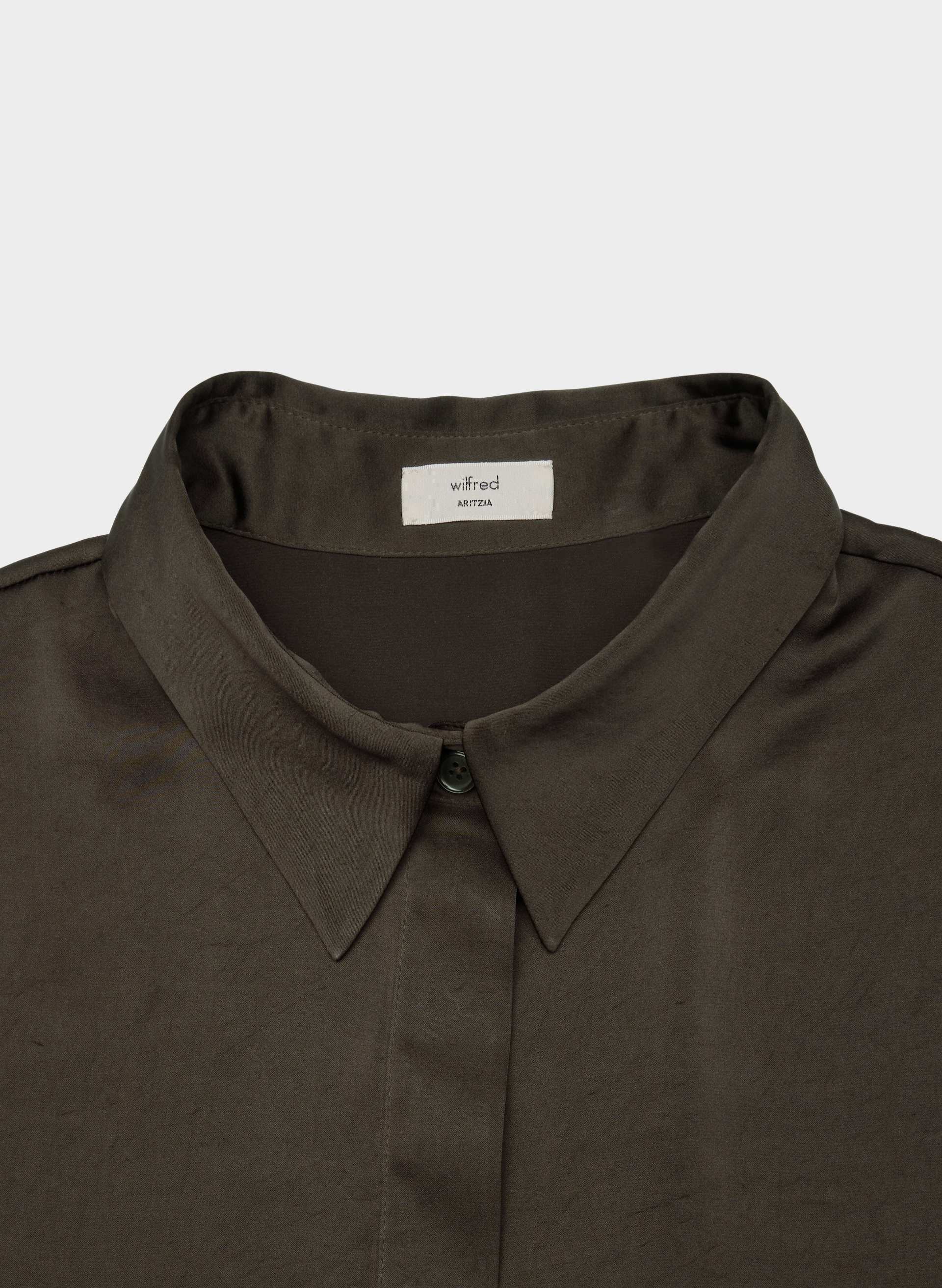 BAKER SATIN SHIRT | Aritzia