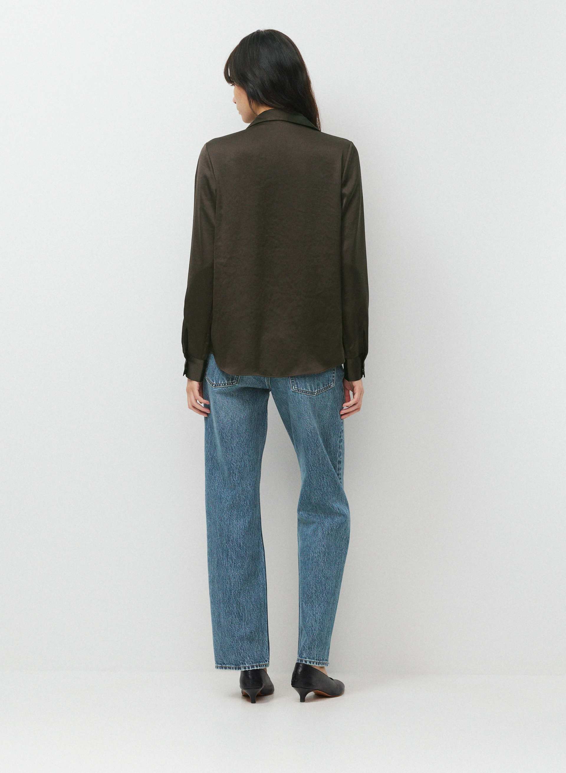 BAKER SATIN SHIRT | Aritzia