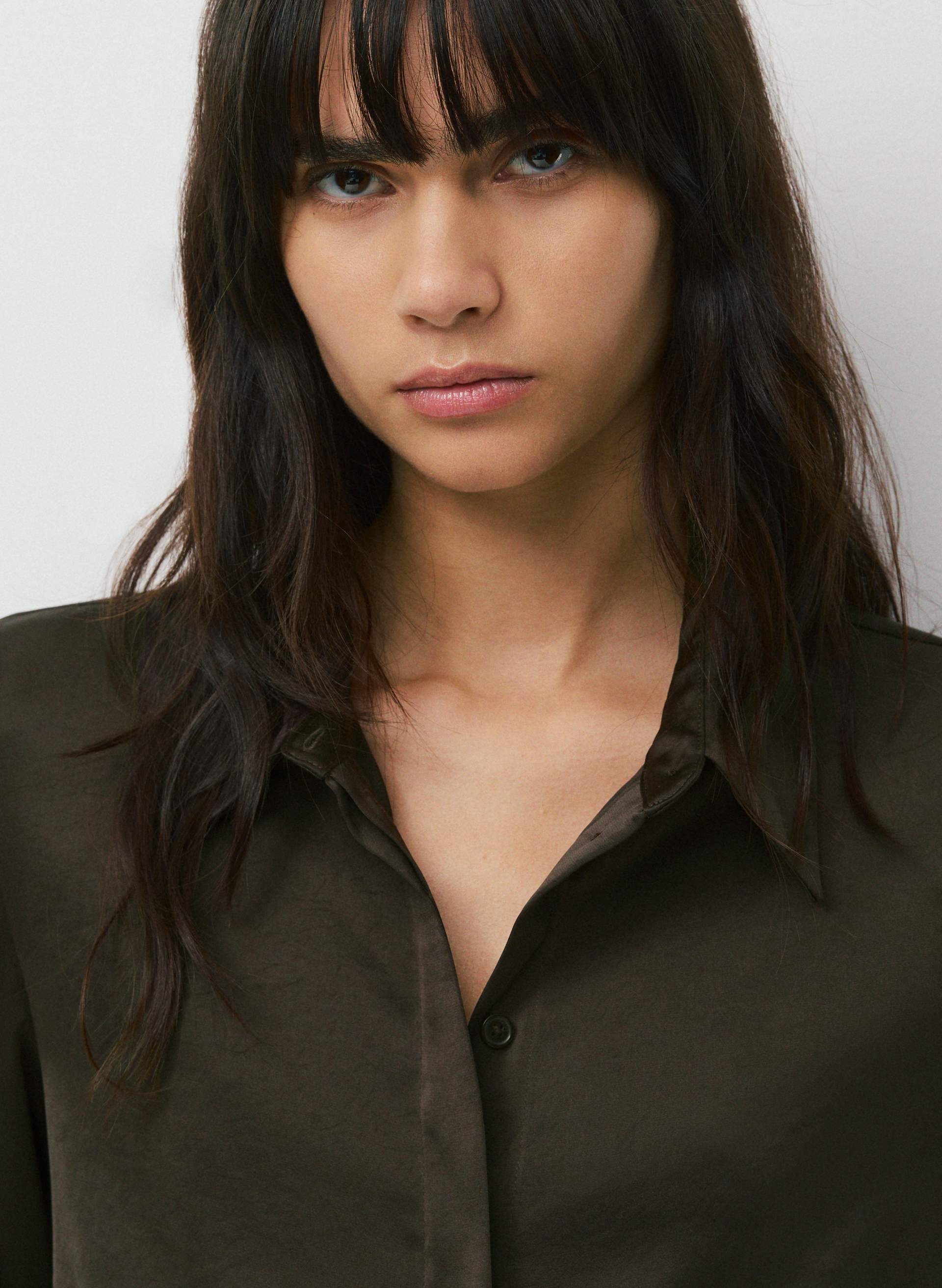 BAKER SATIN SHIRT | Aritzia