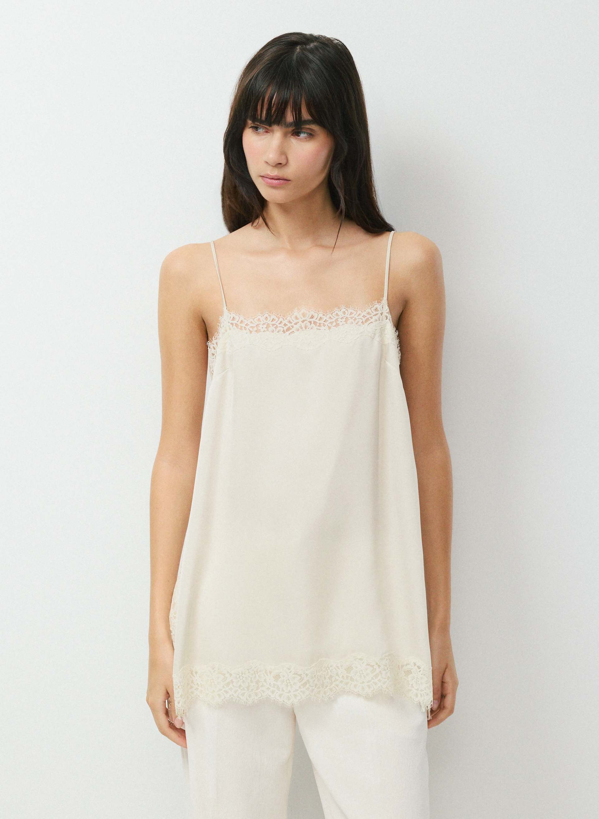Serif Satin Camisole | Aritzia US