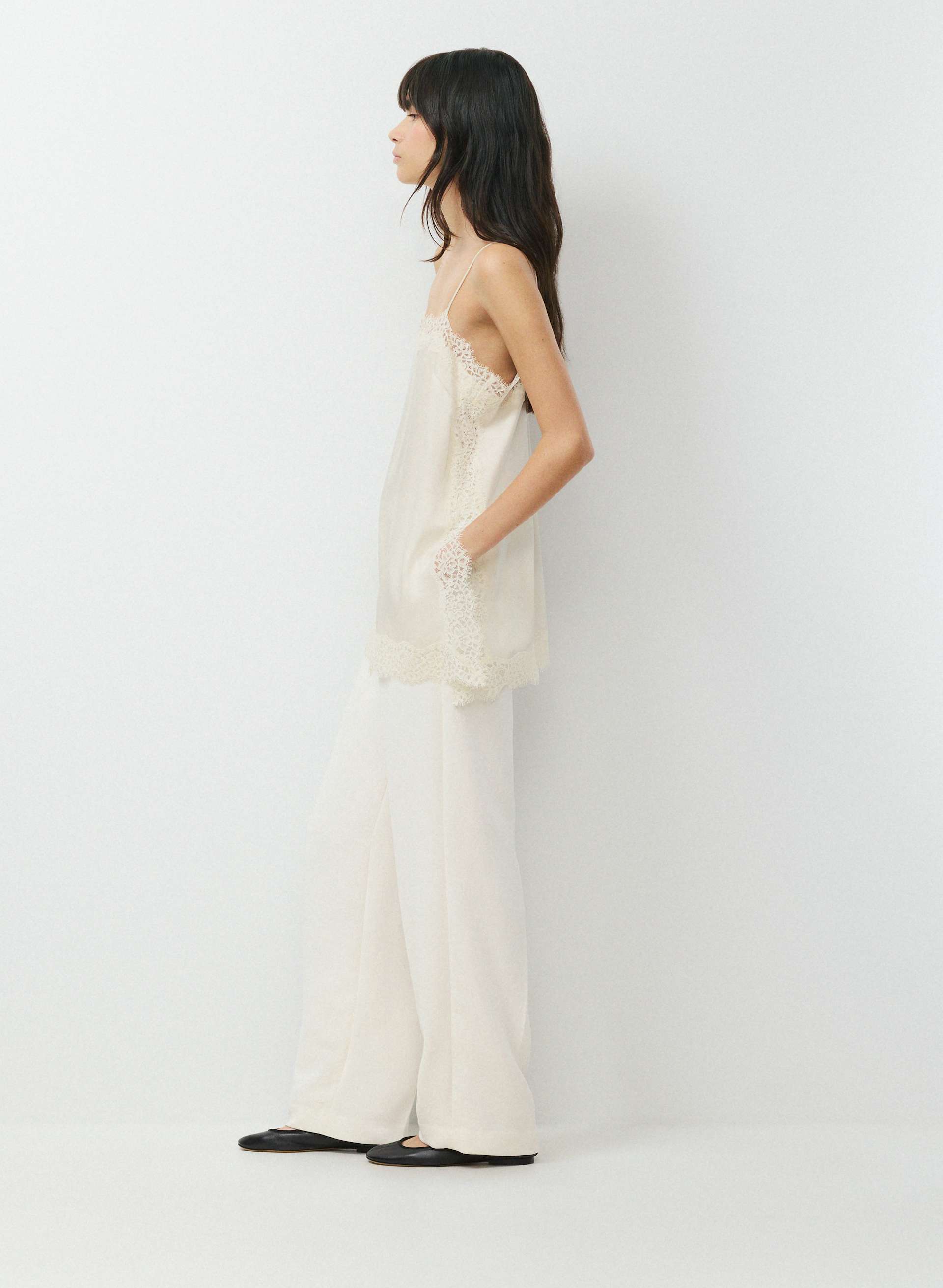 Serif Satin Camisole | Aritzia CA