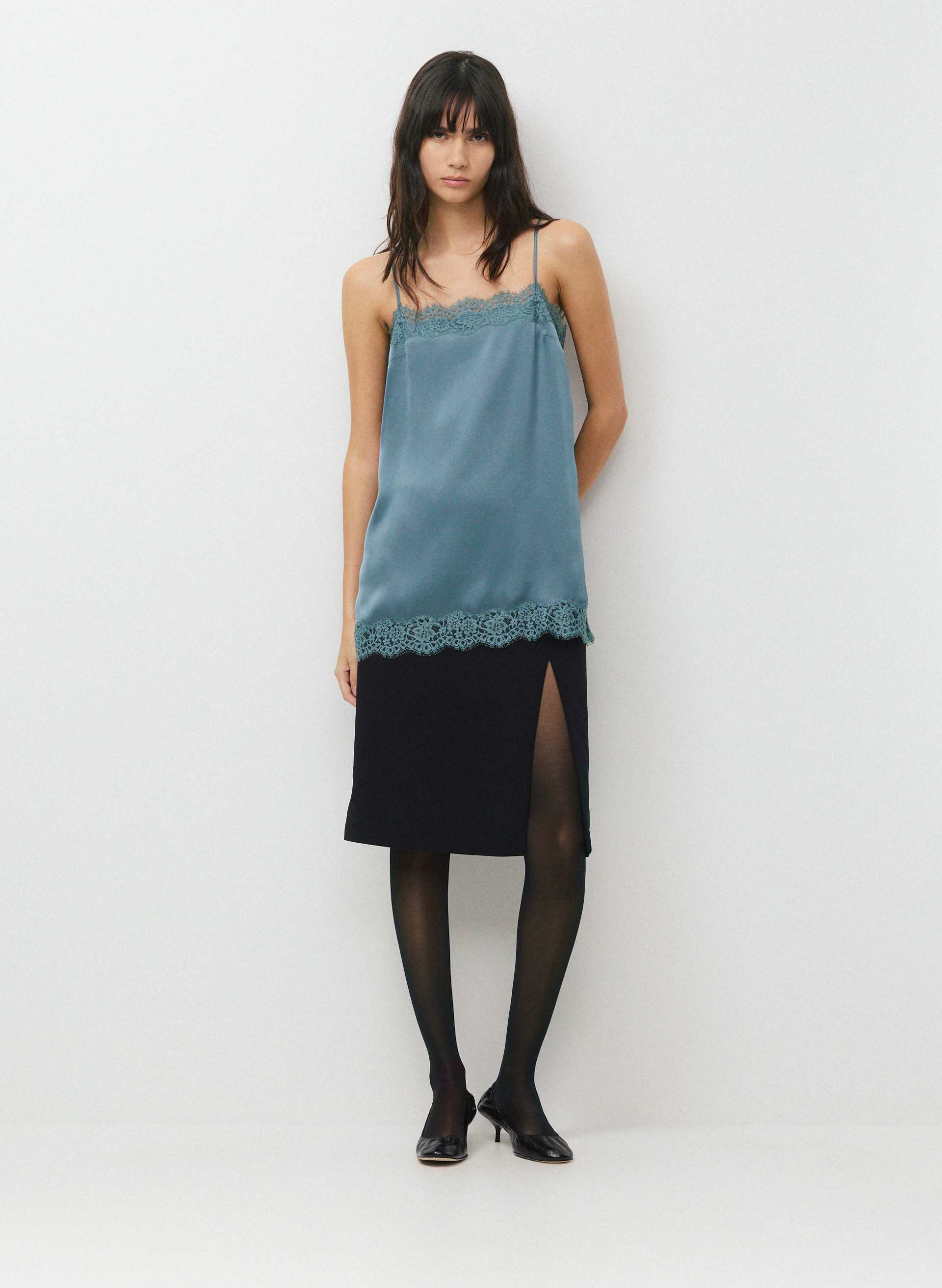 Serif Satin Camisole | Aritzia US