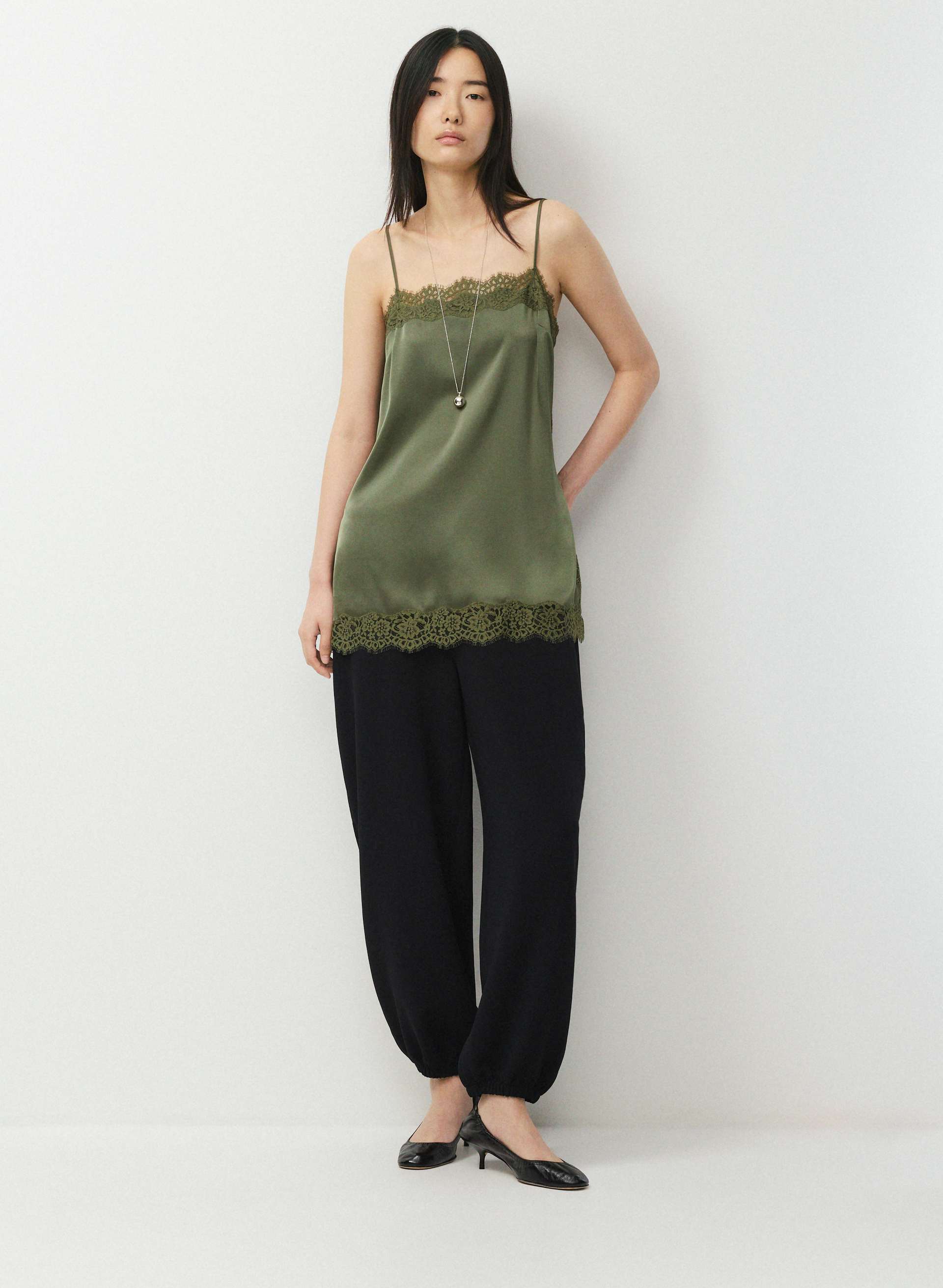 Serif Satin Camisole | Aritzia US