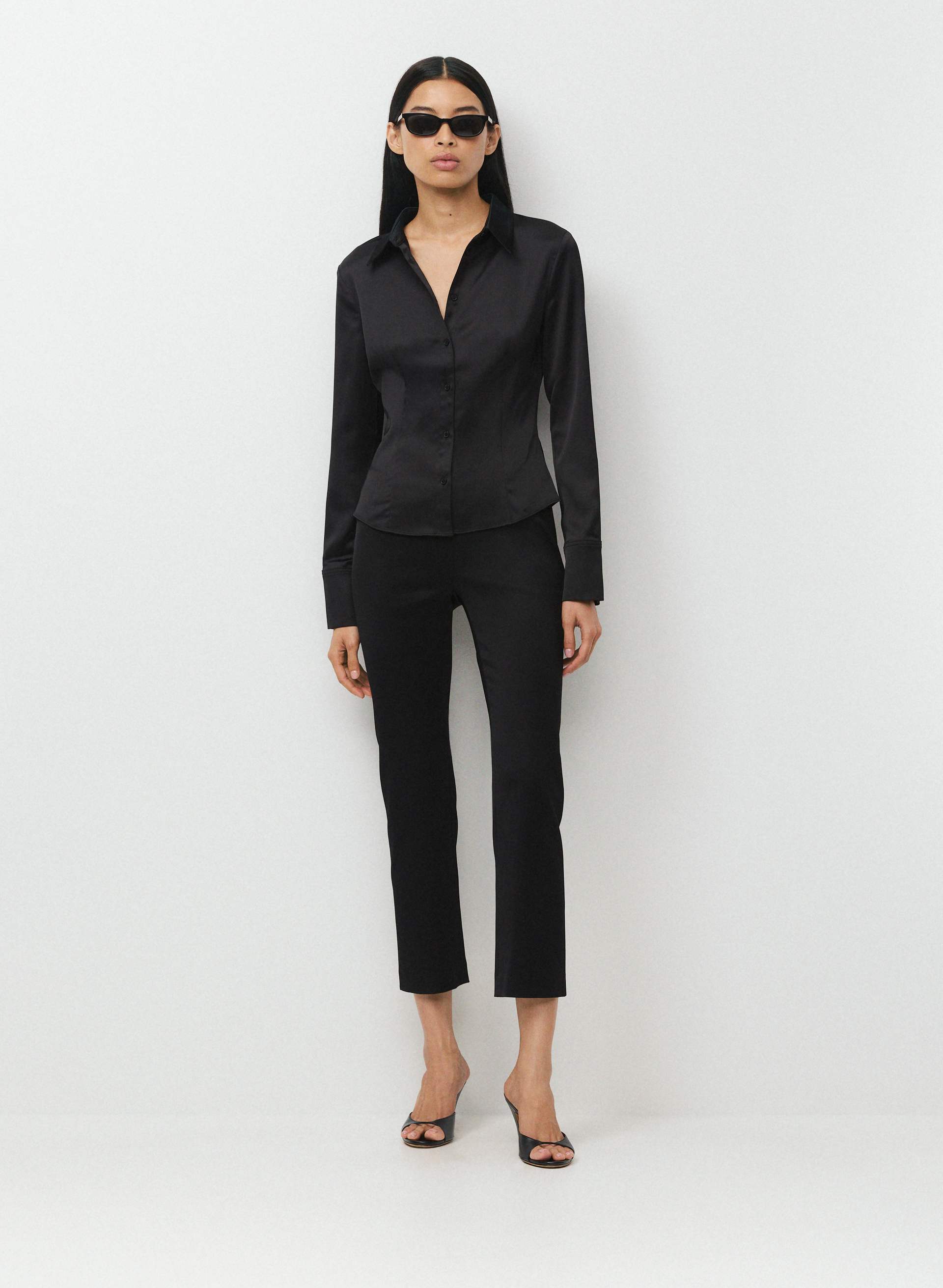 CAMEO SATIN SHIRT | Aritzia