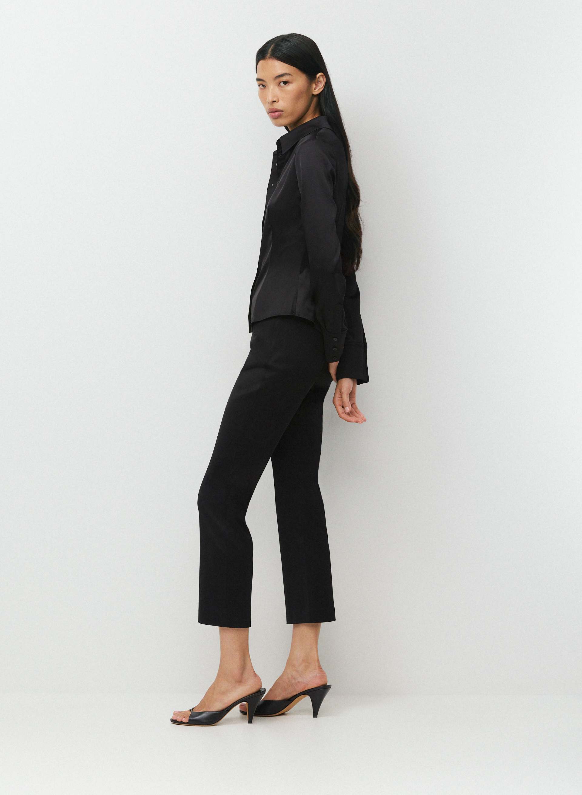 CAMEO SATIN SHIRT | Aritzia