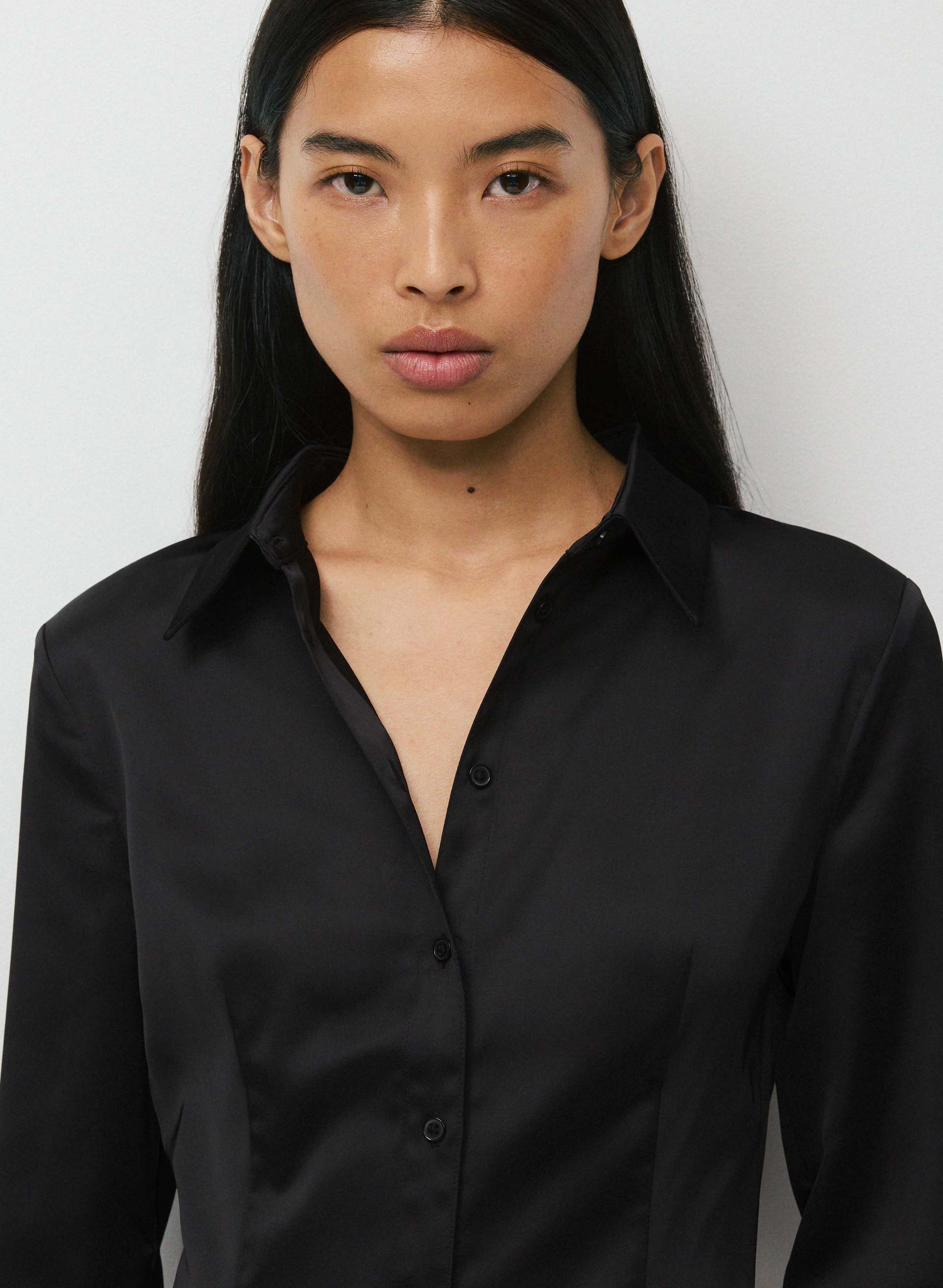 CAMEO SATIN SHIRT | Aritzia