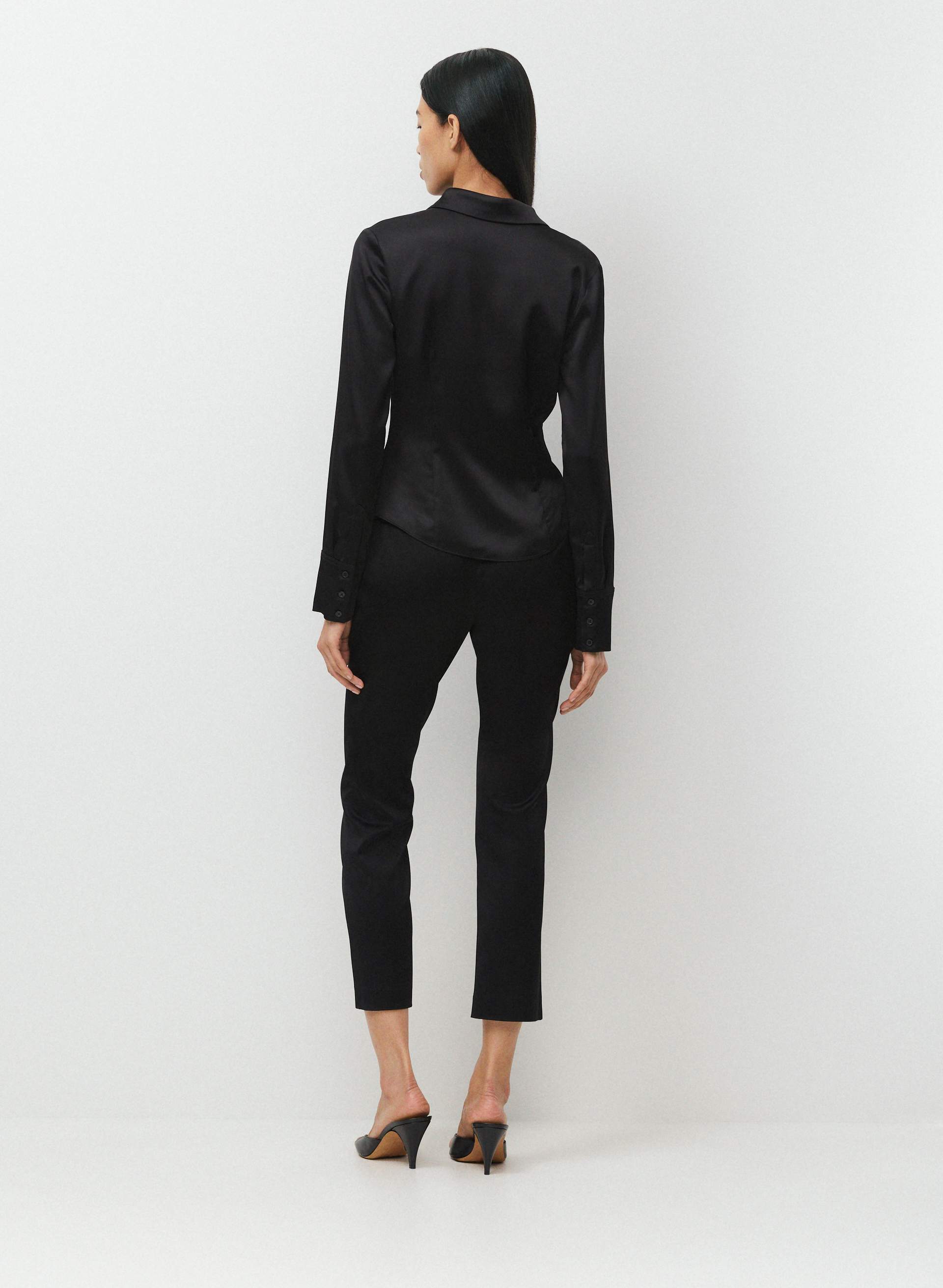 CAMEO SATIN SHIRT | Aritzia