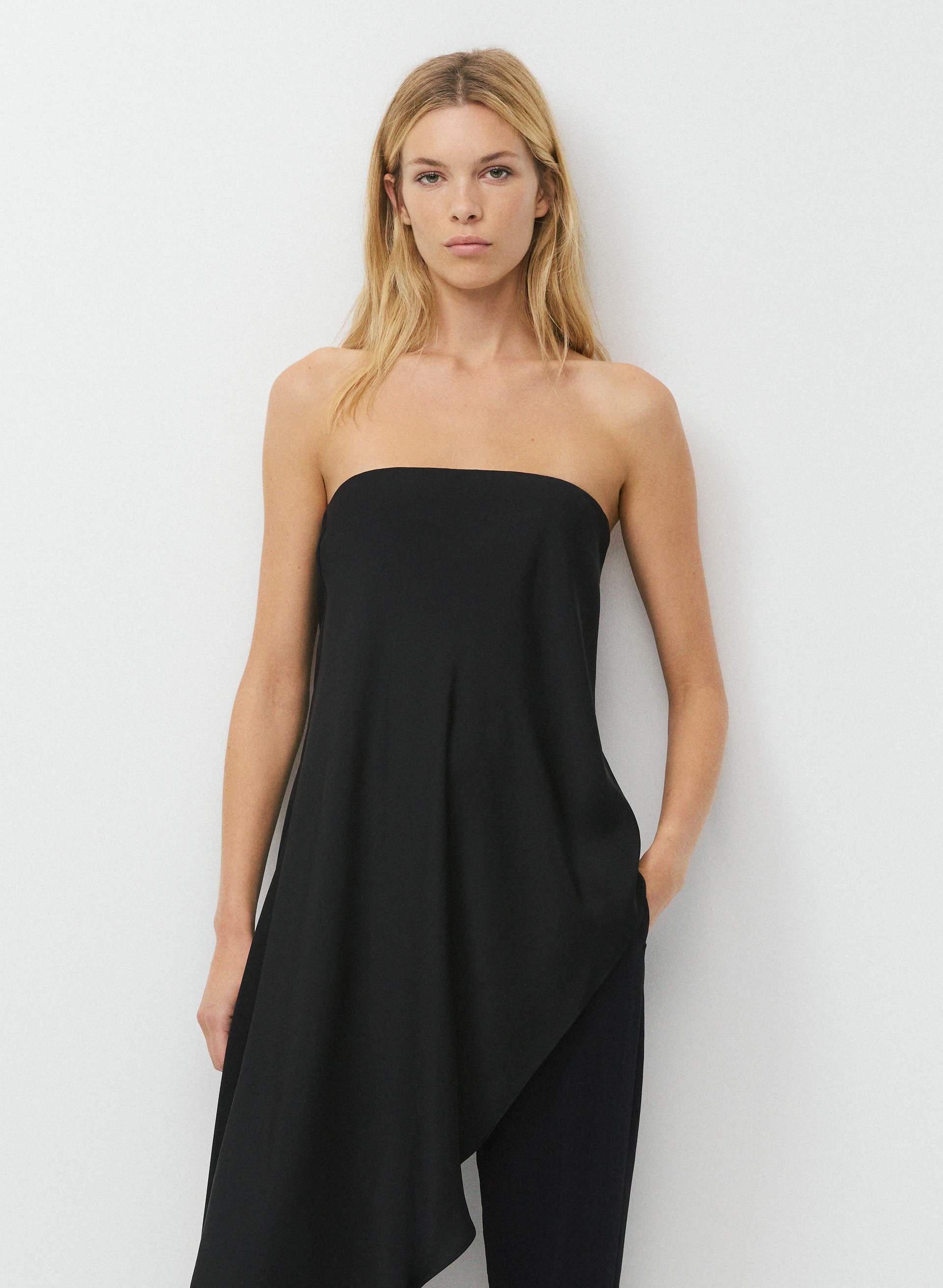 REDUX SATIN TOP - Japanese double satin strapless top with built-in bra. 