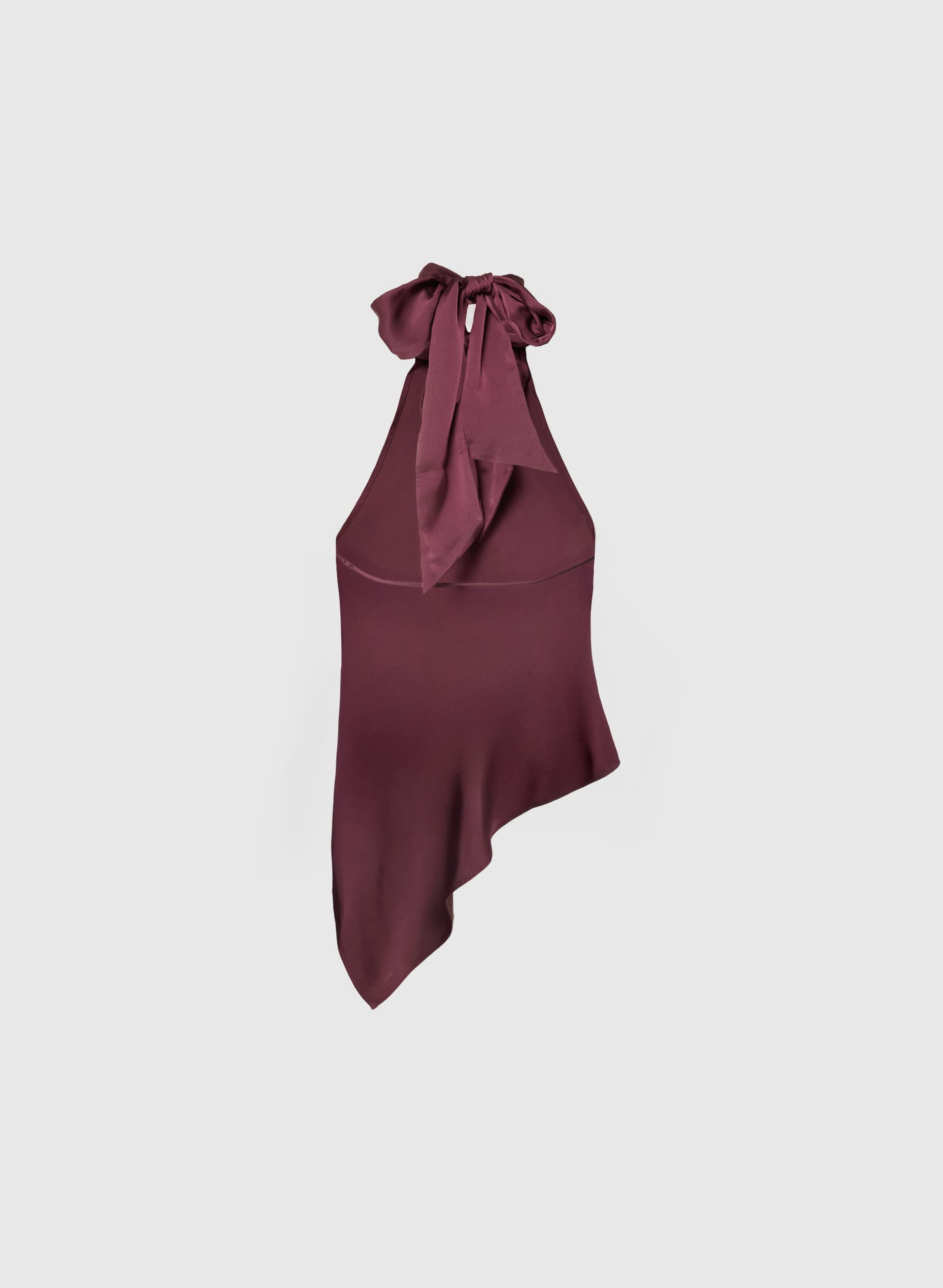 REVEL SATIN HALTER TOP | Aritzia