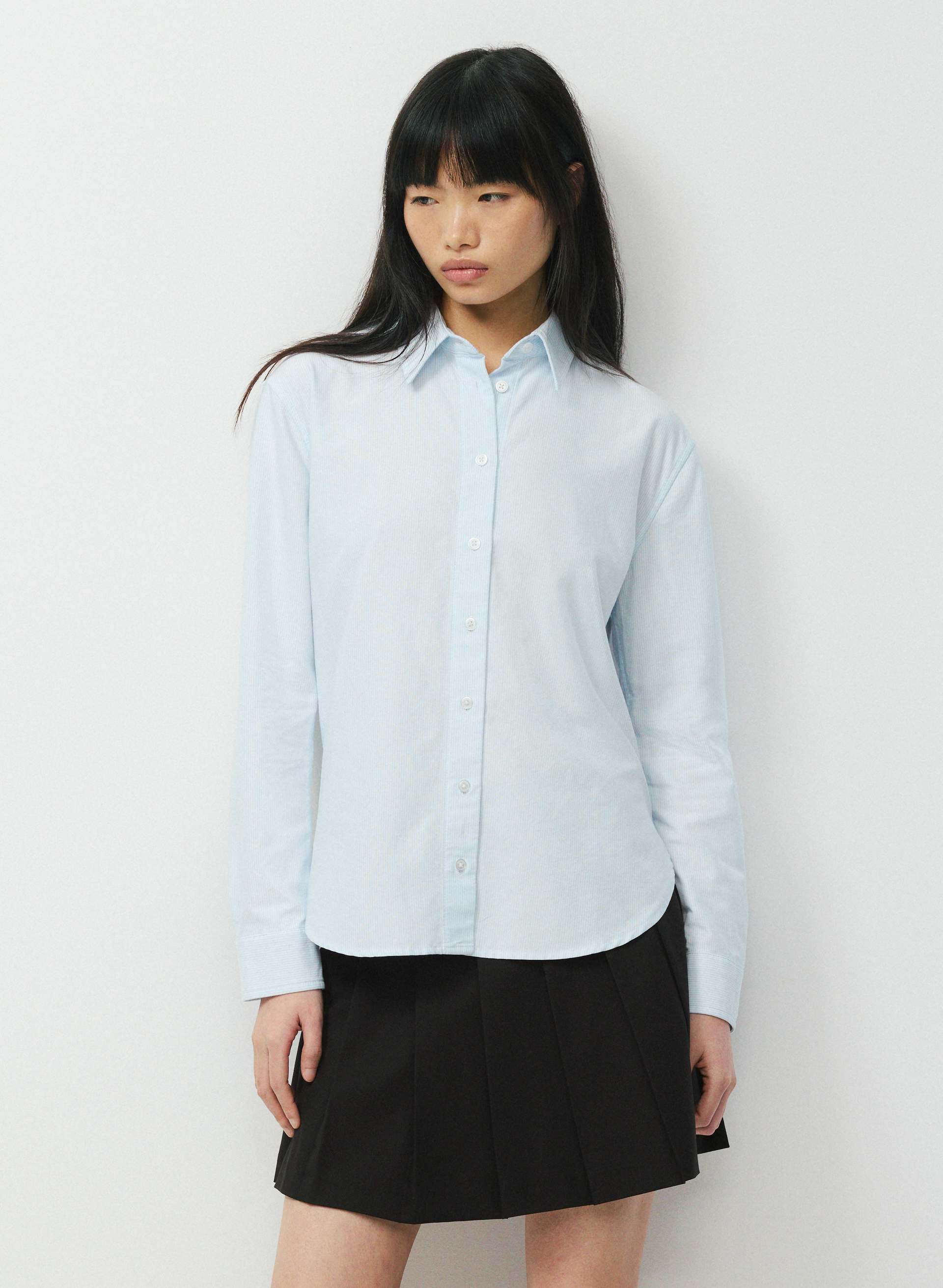 CHEMISE BOOKISH EN TISSU OXFORD - Chemise oxford décontractée en popeline de coton. 