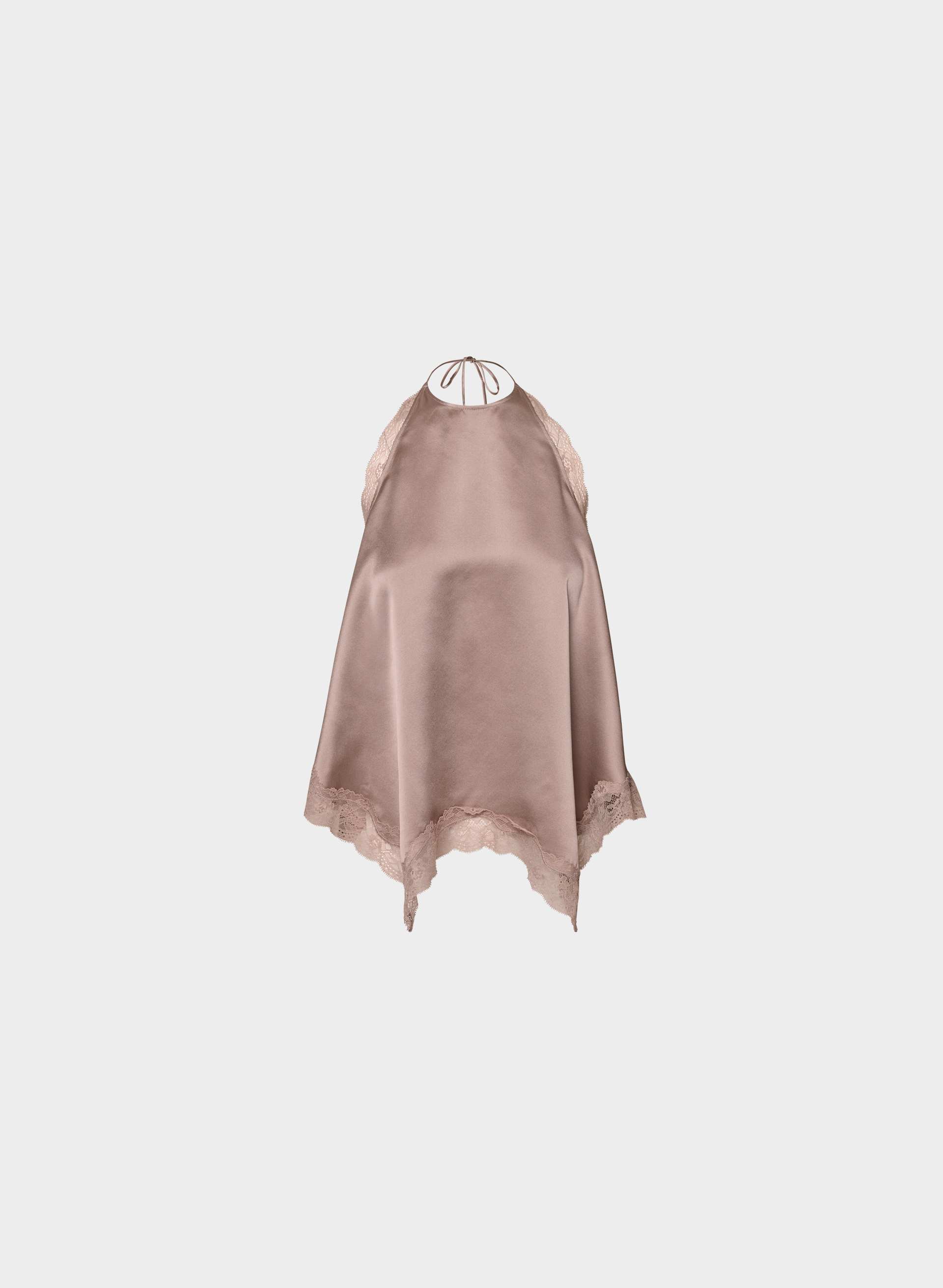 SOLACE SILK HALTER TOP | Aritzia