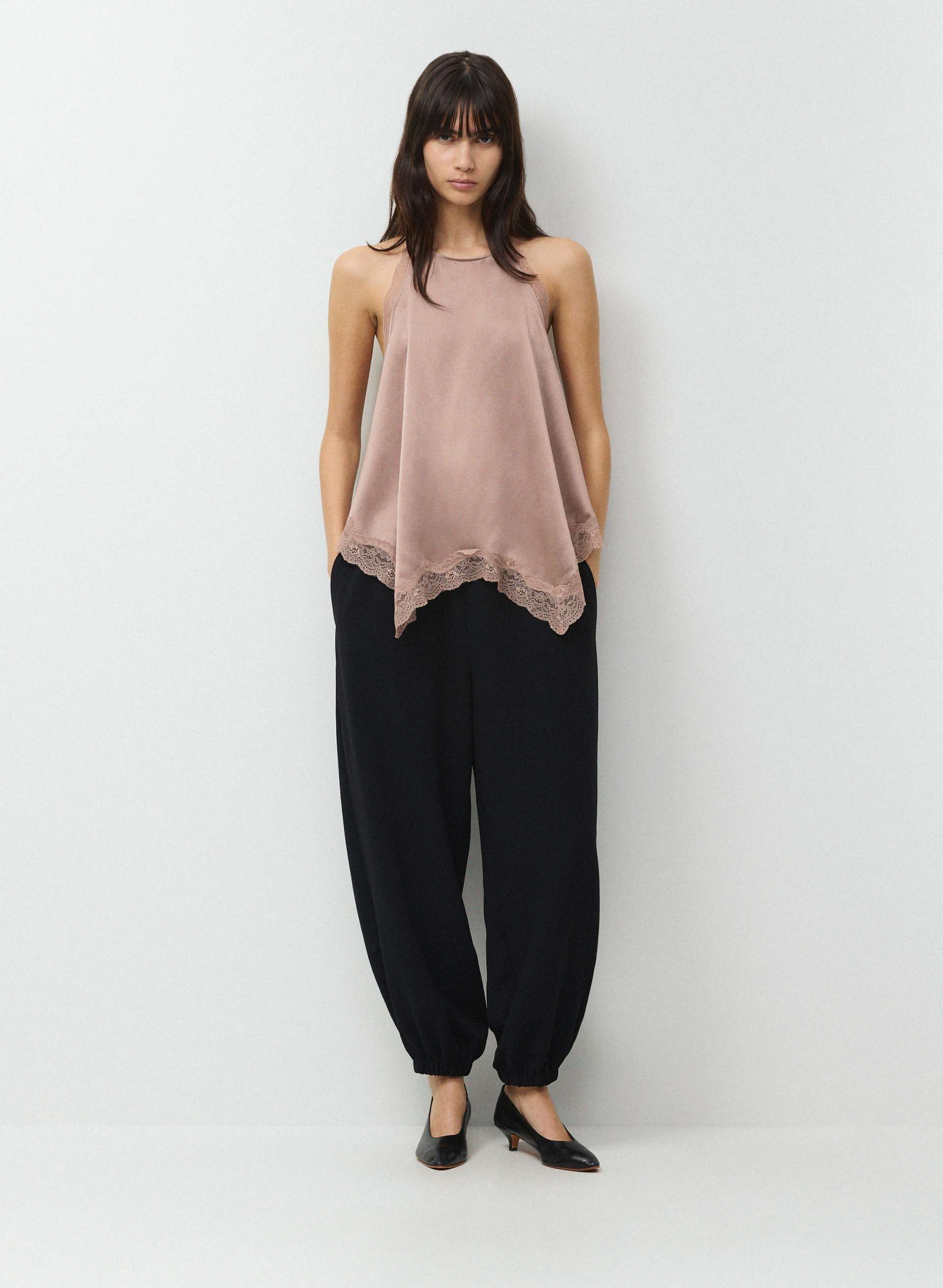 SOLACE SILK HALTER TOP | Aritzia
