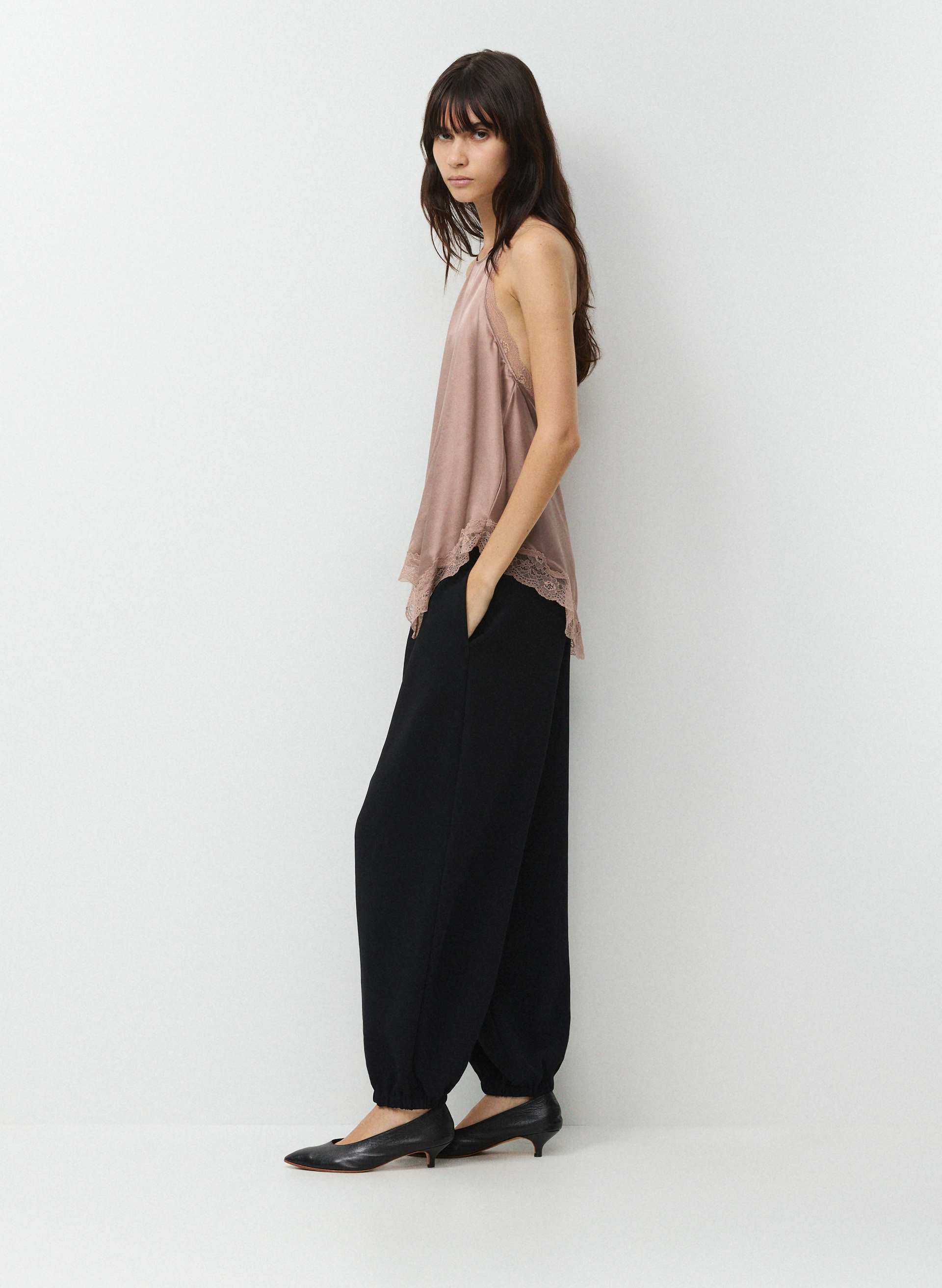 SOLACE SILK HALTER TOP | Aritzia