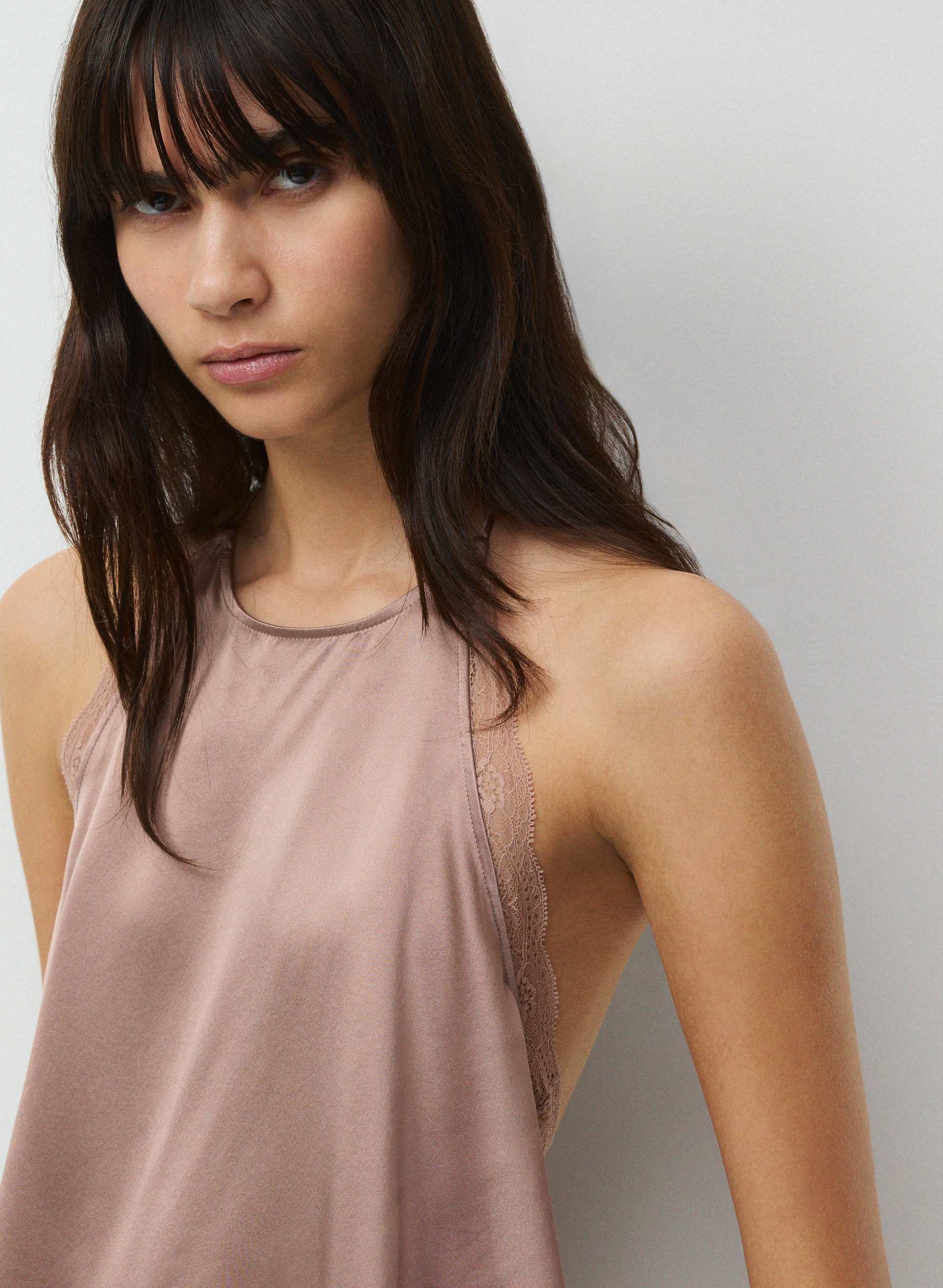 SOLACE SILK HALTER TOP | Aritzia