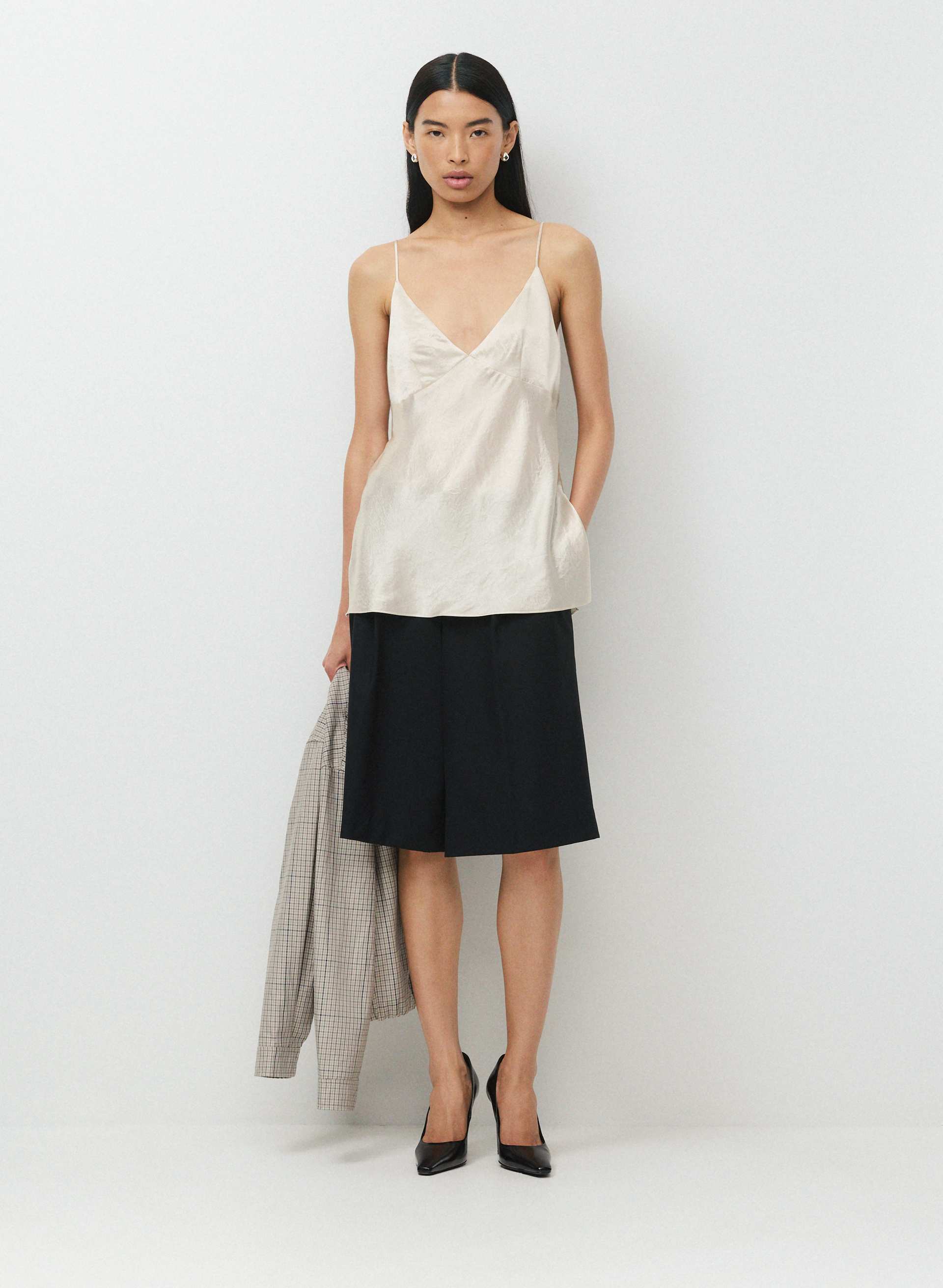 Familiar Satin Camisole | Aritzia US