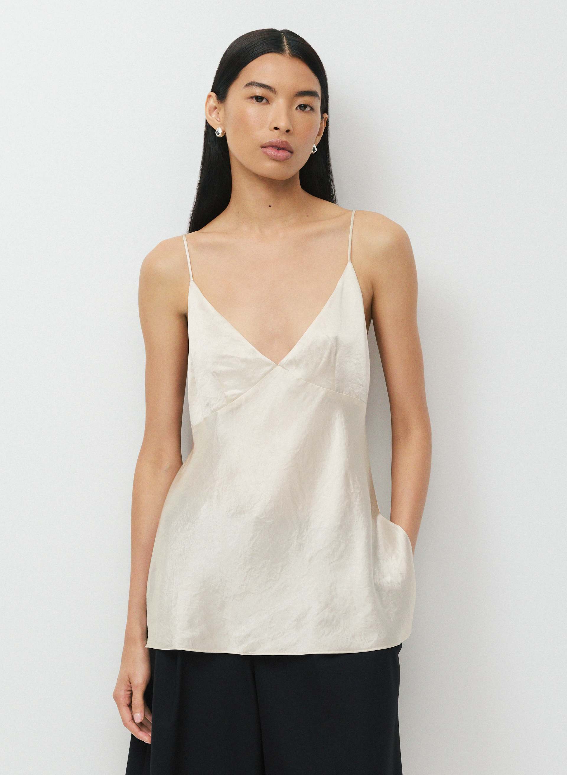 Familiar Satin Camisole | Aritzia US