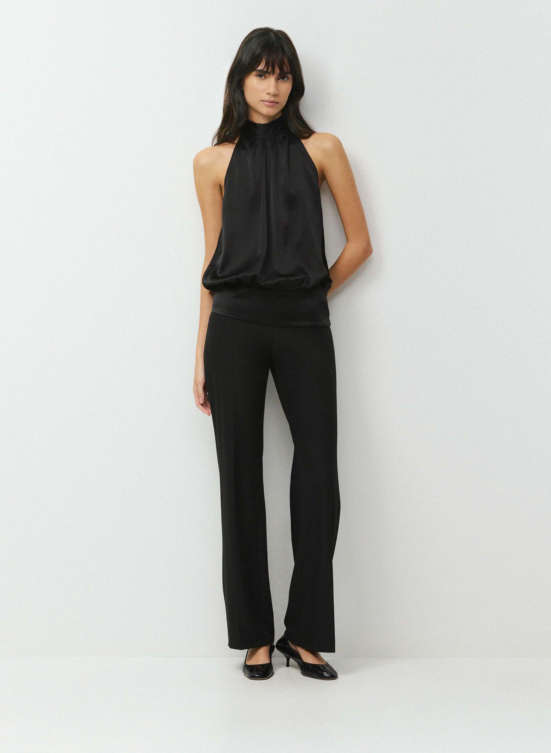 CARAFE SILK HALTER TOP | Aritzia