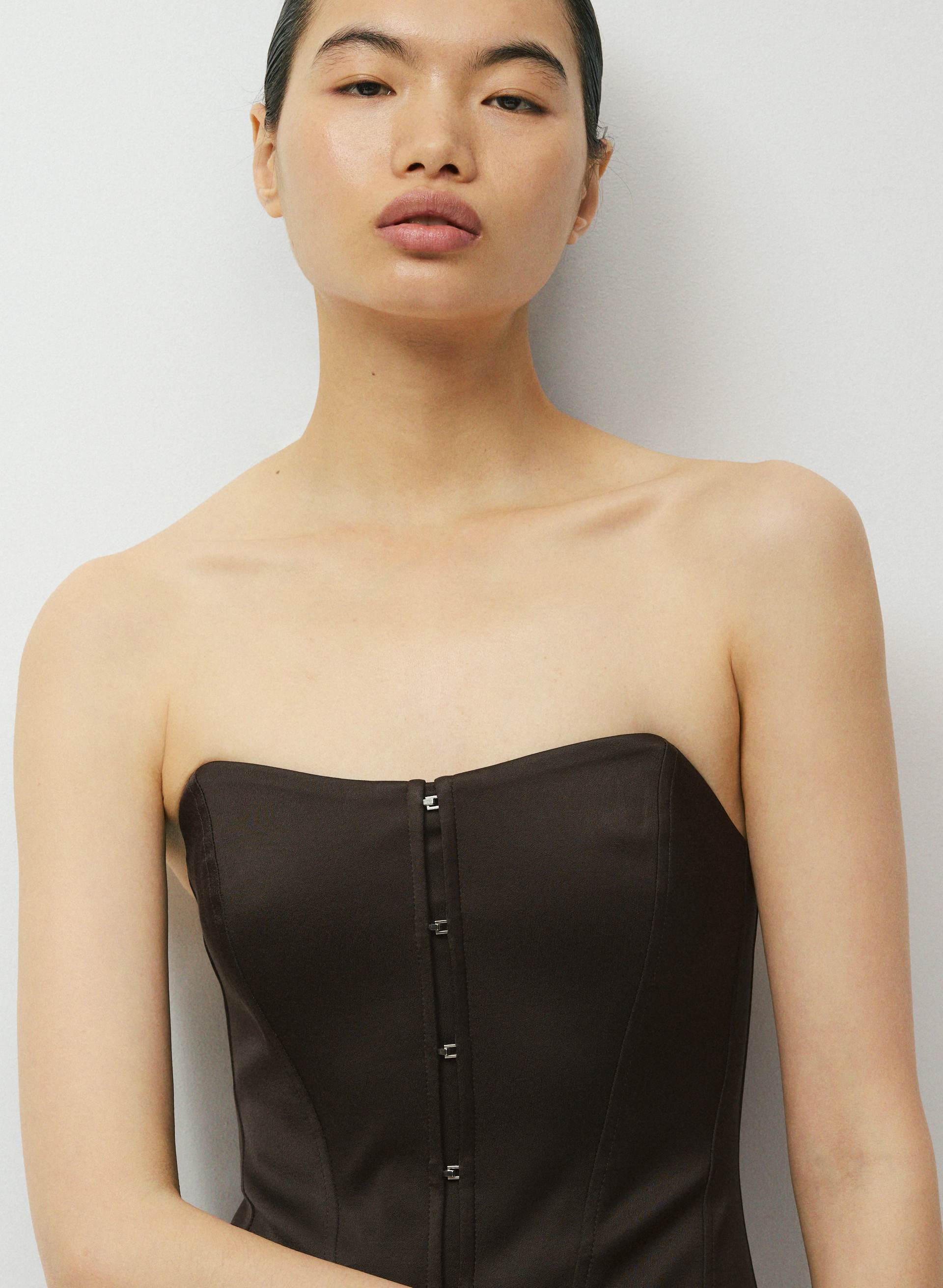 BUSTIER CABARET EN SATIN | Aritzia