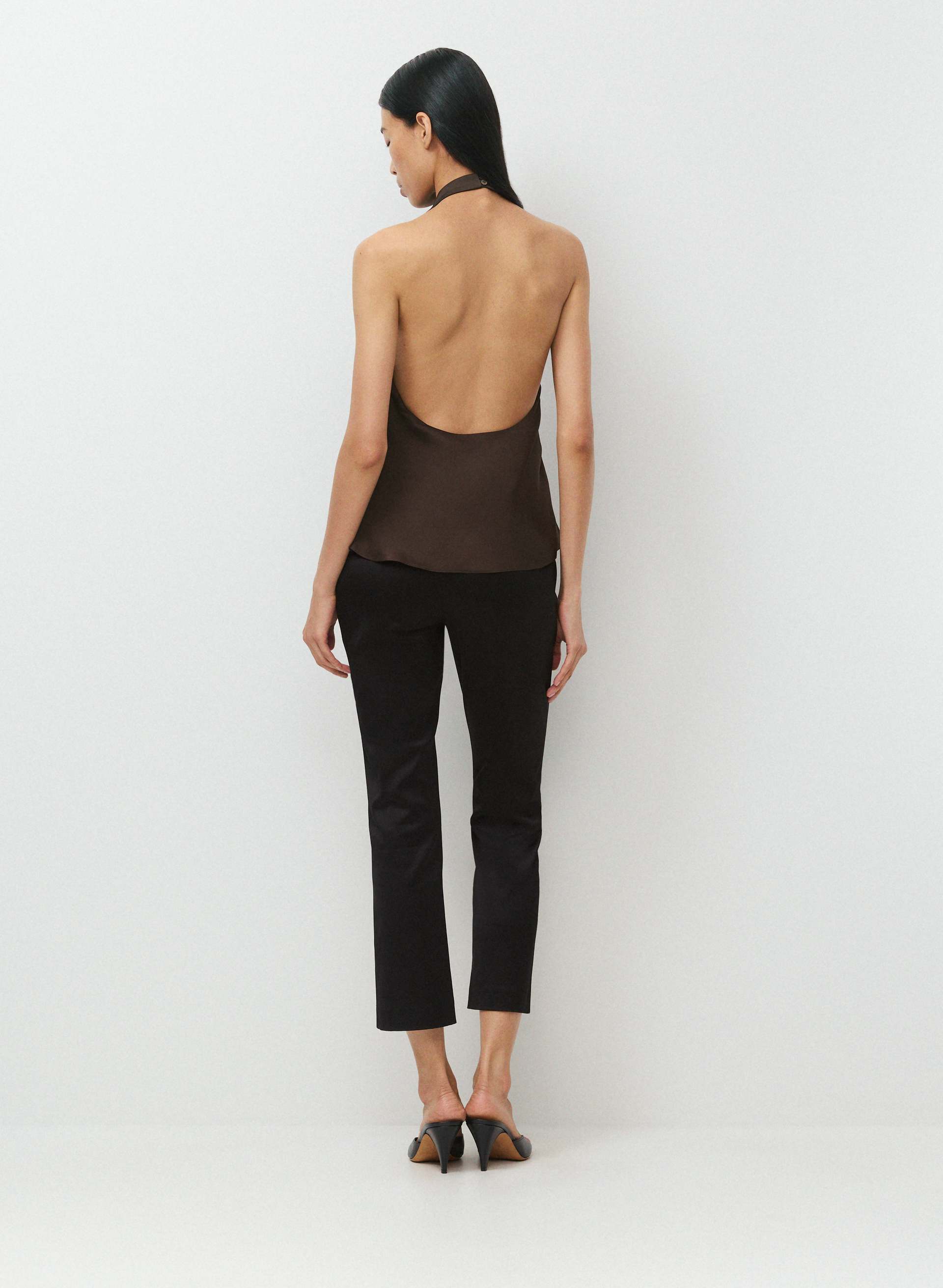 AUDIENCE SATIN HALTER TOP | Aritzia