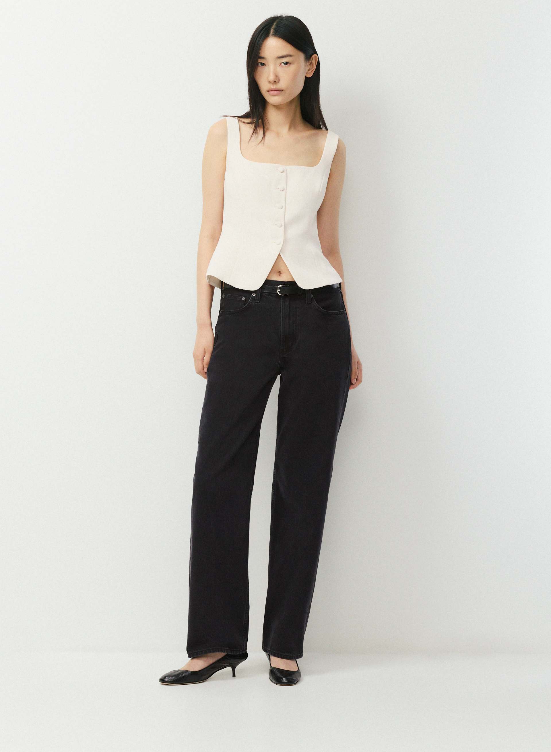OCTAVO BUSTIER - CREPETTE™ - Japanese Crepe squareneck bustier. 