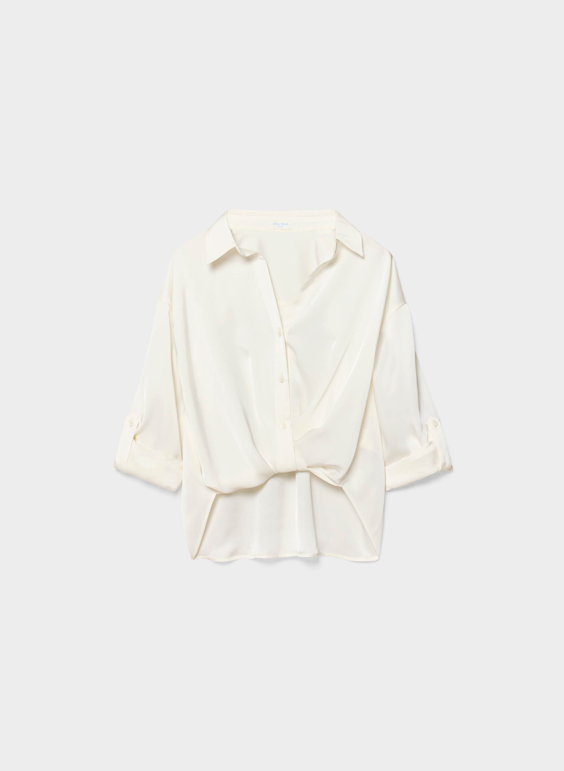 PORTOFINO SATIN SHIRT | Aritzia