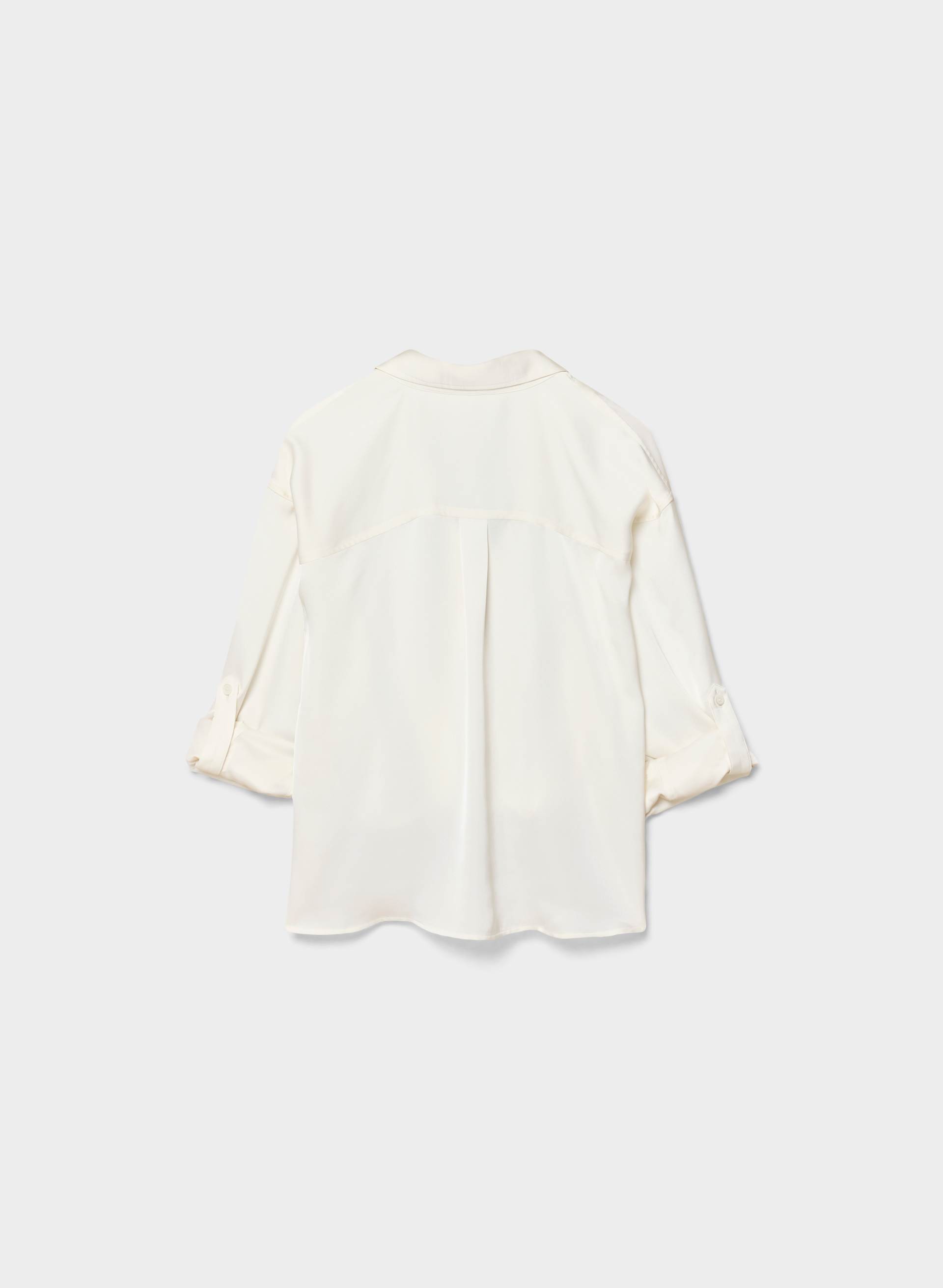 PORTOFINO SATIN SHIRT | Aritzia