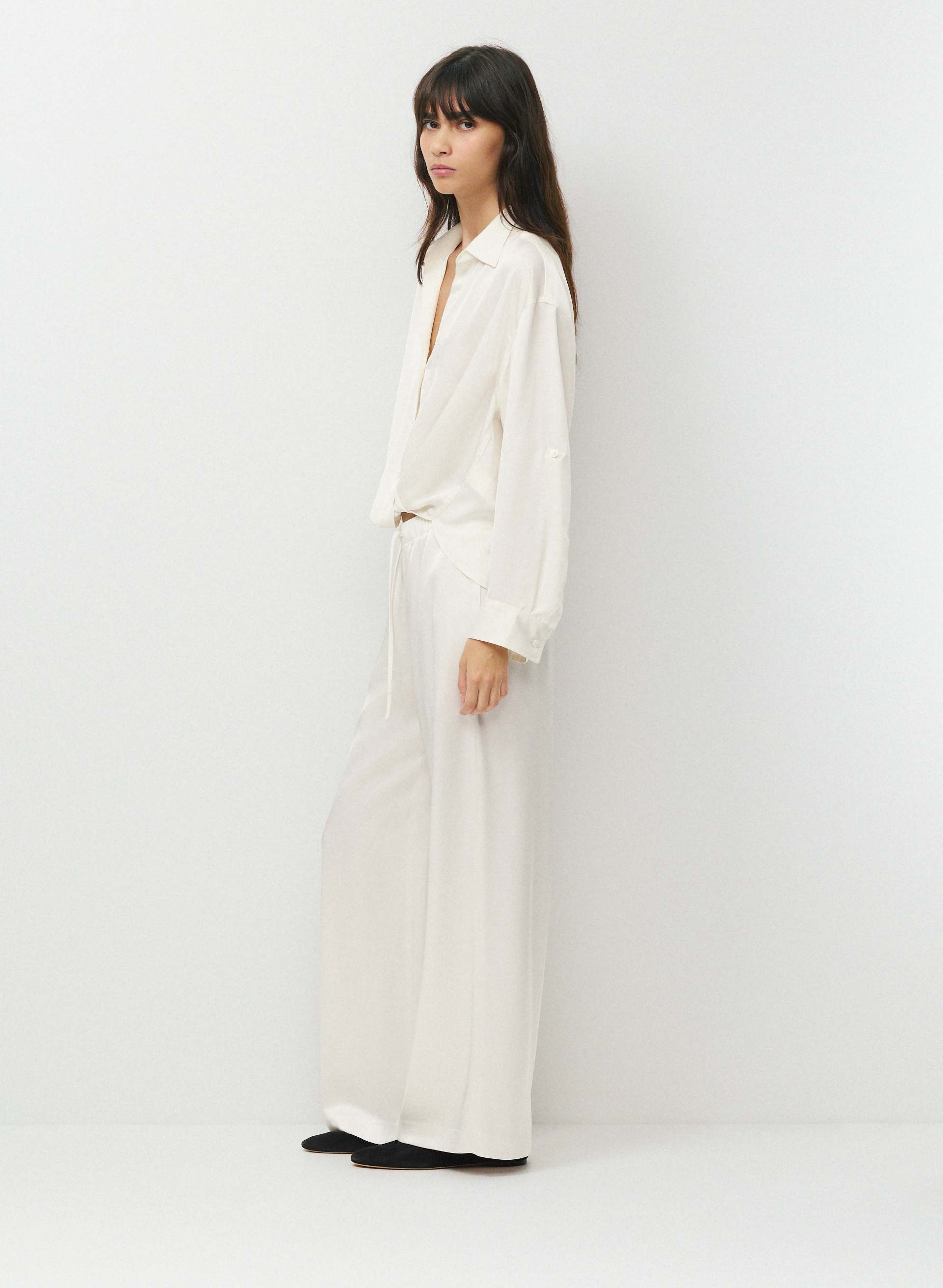 PORTOFINO SATIN SHIRT | Aritzia