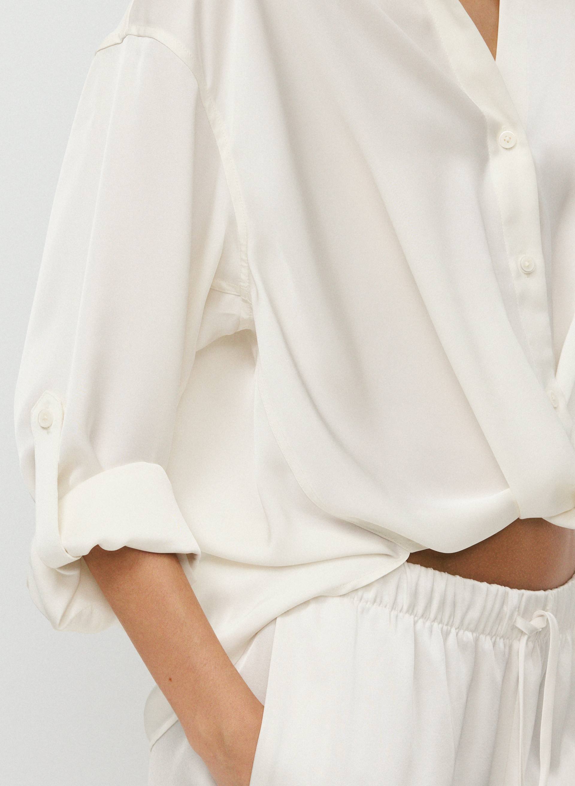 PORTOFINO SATIN SHIRT | Aritzia