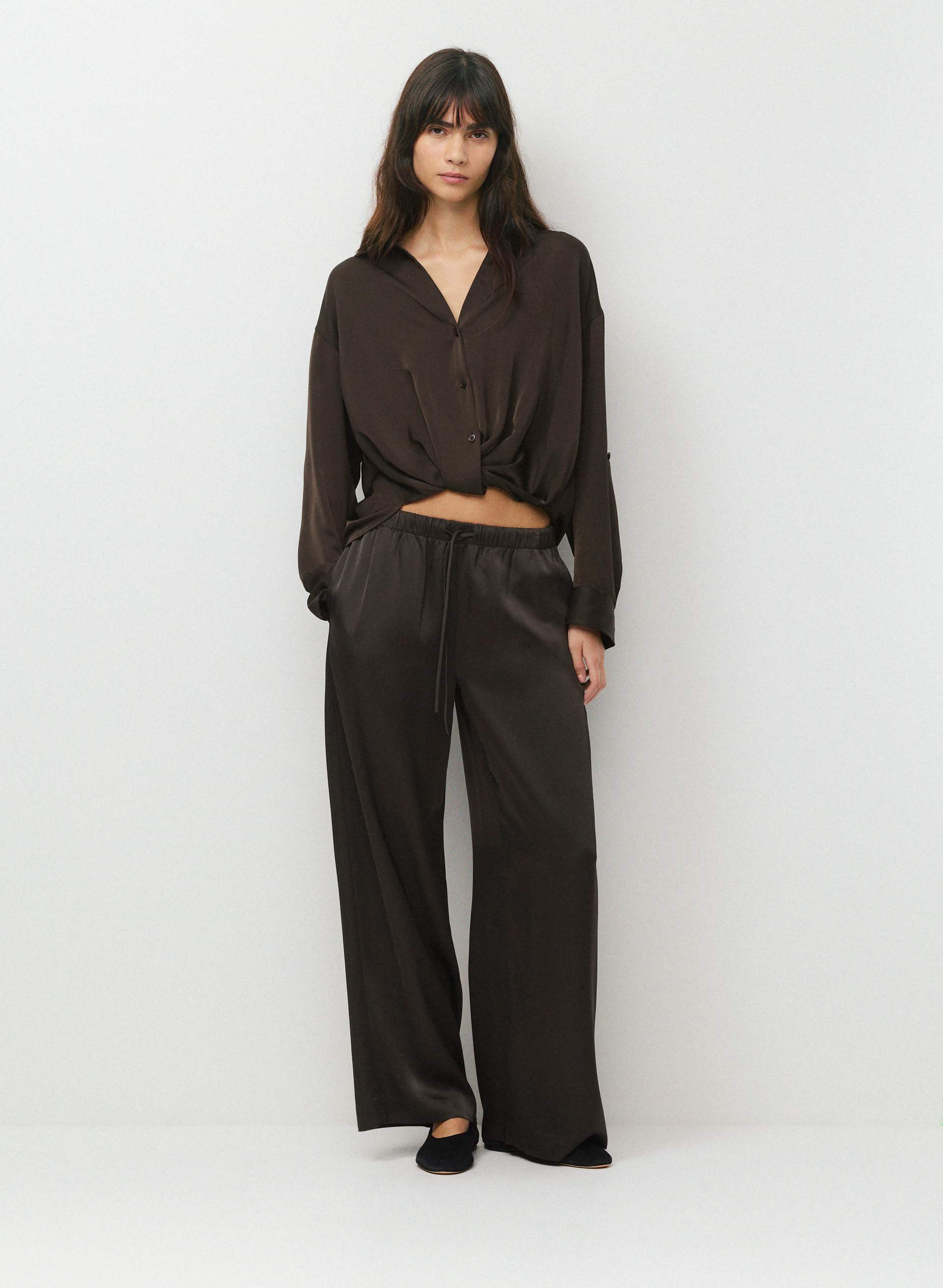 Portofino Satin Shirt | Aritzia US
