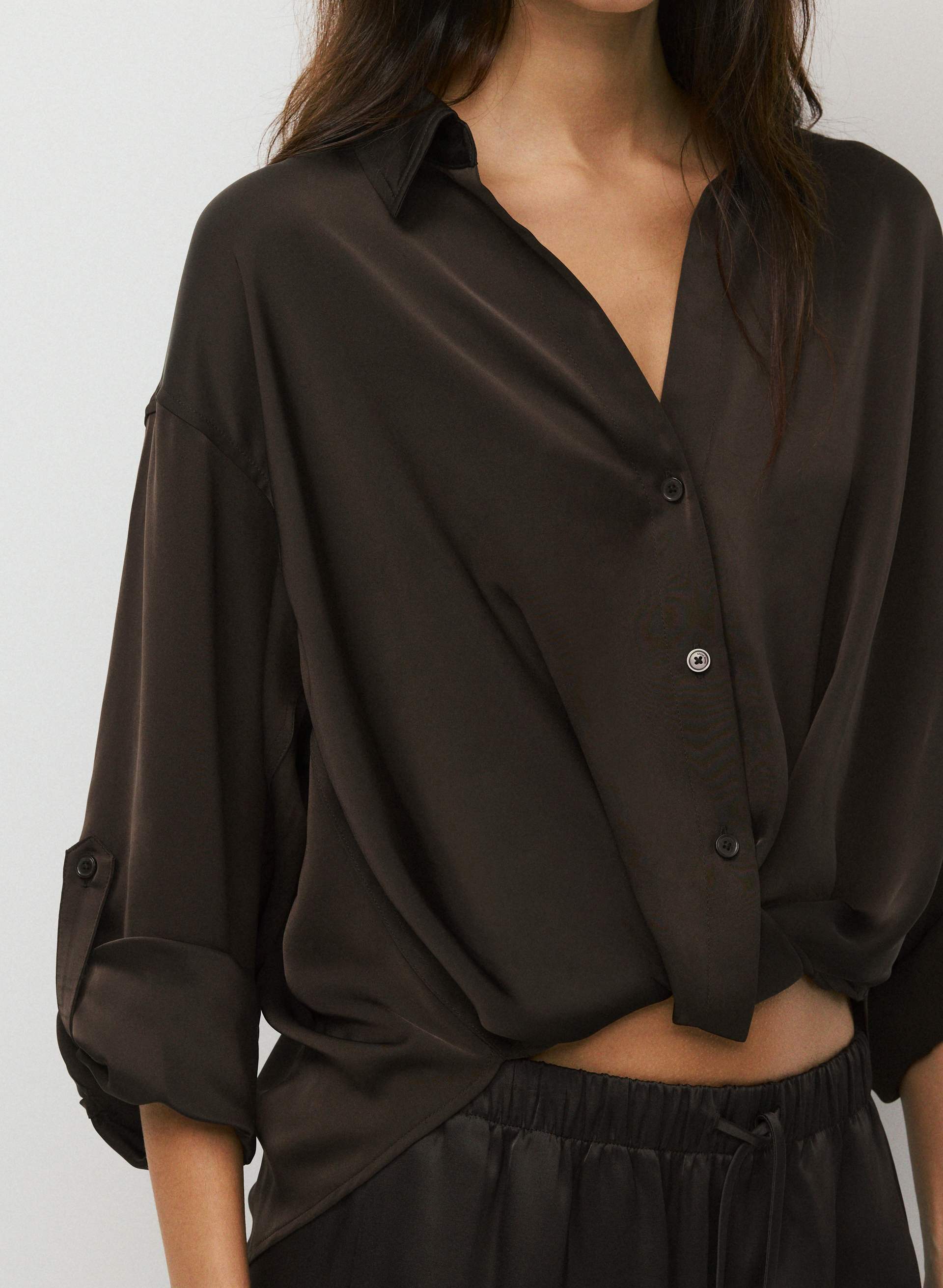 Portofino Satin Shirt | Aritzia US