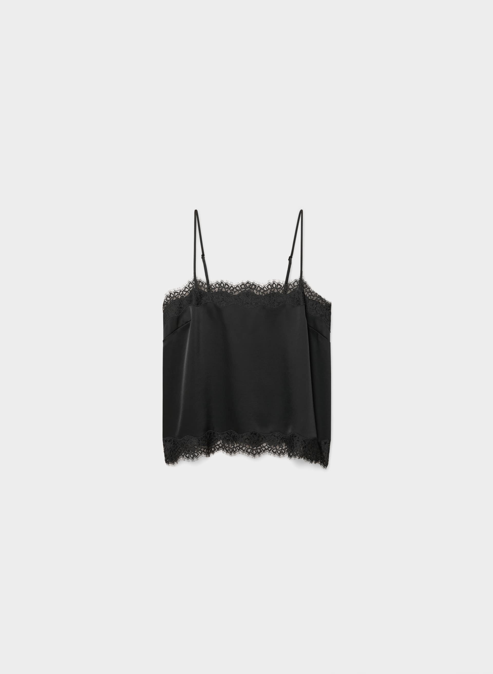 CAMISOLE SERIF COUPE TAILLE EN SATIN | Aritzia