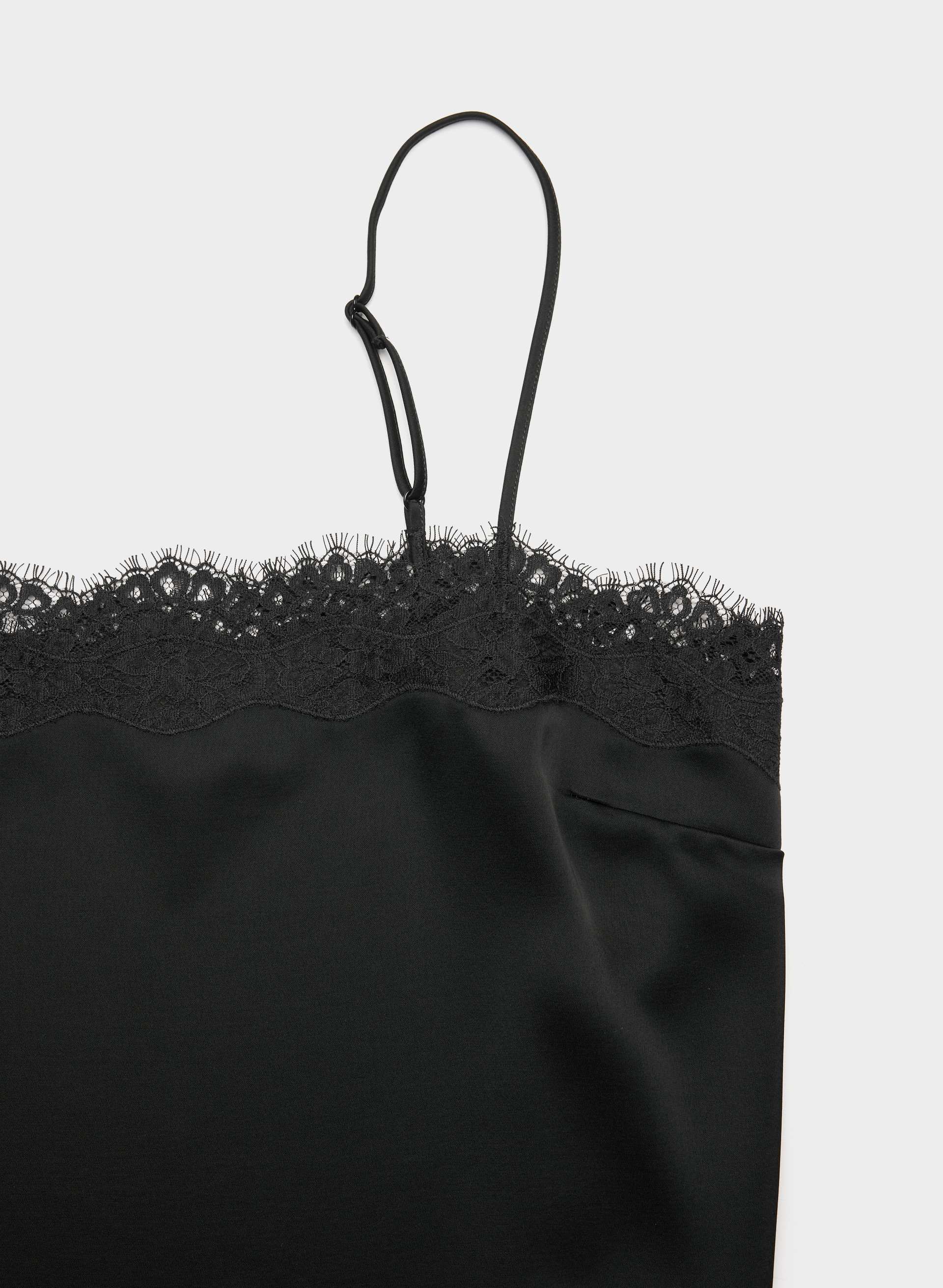 CAMISOLE SERIF COUPE TAILLE EN SATIN | Aritzia