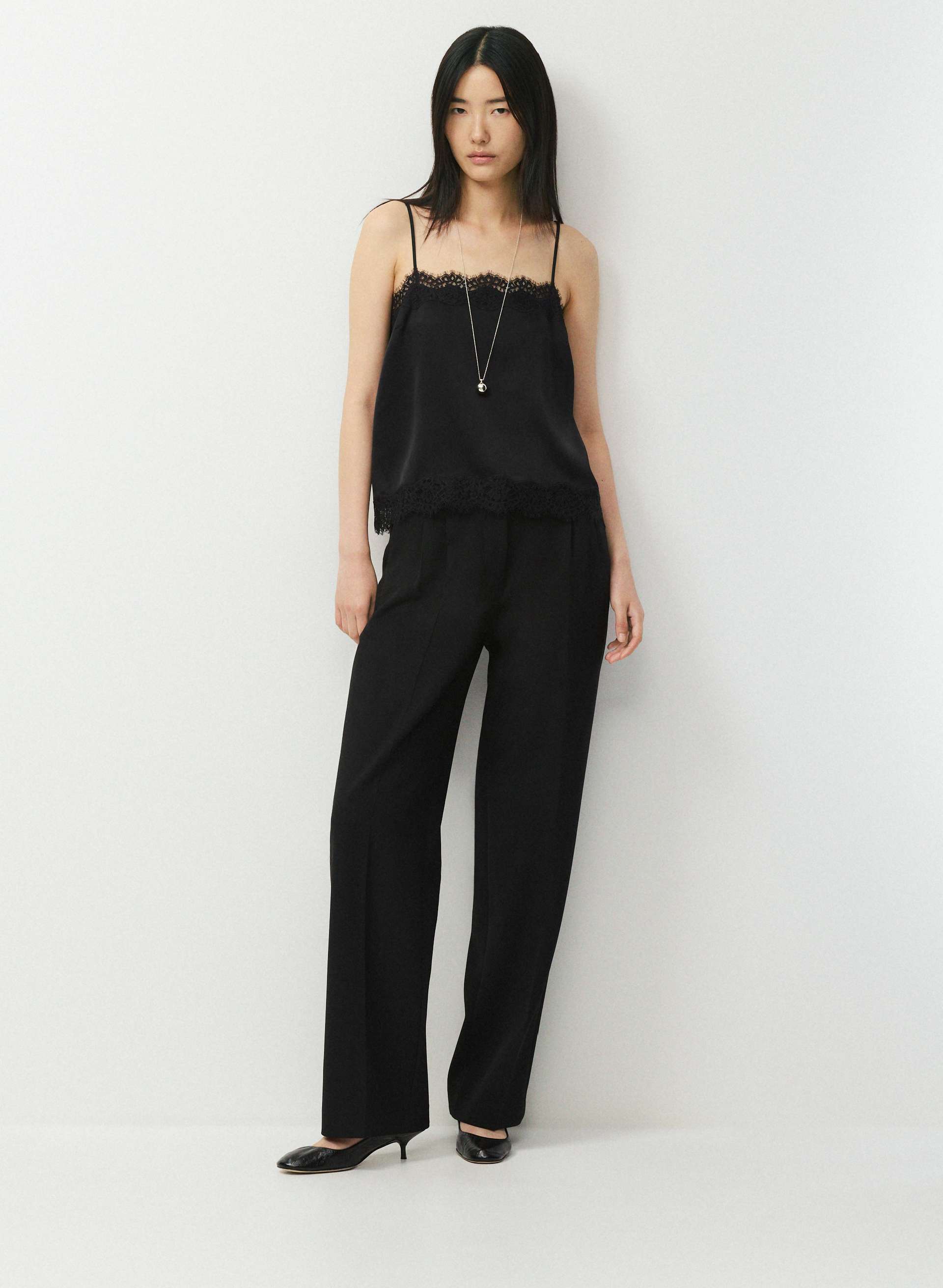 Serif Satin Waist Camisole | Aritzia US