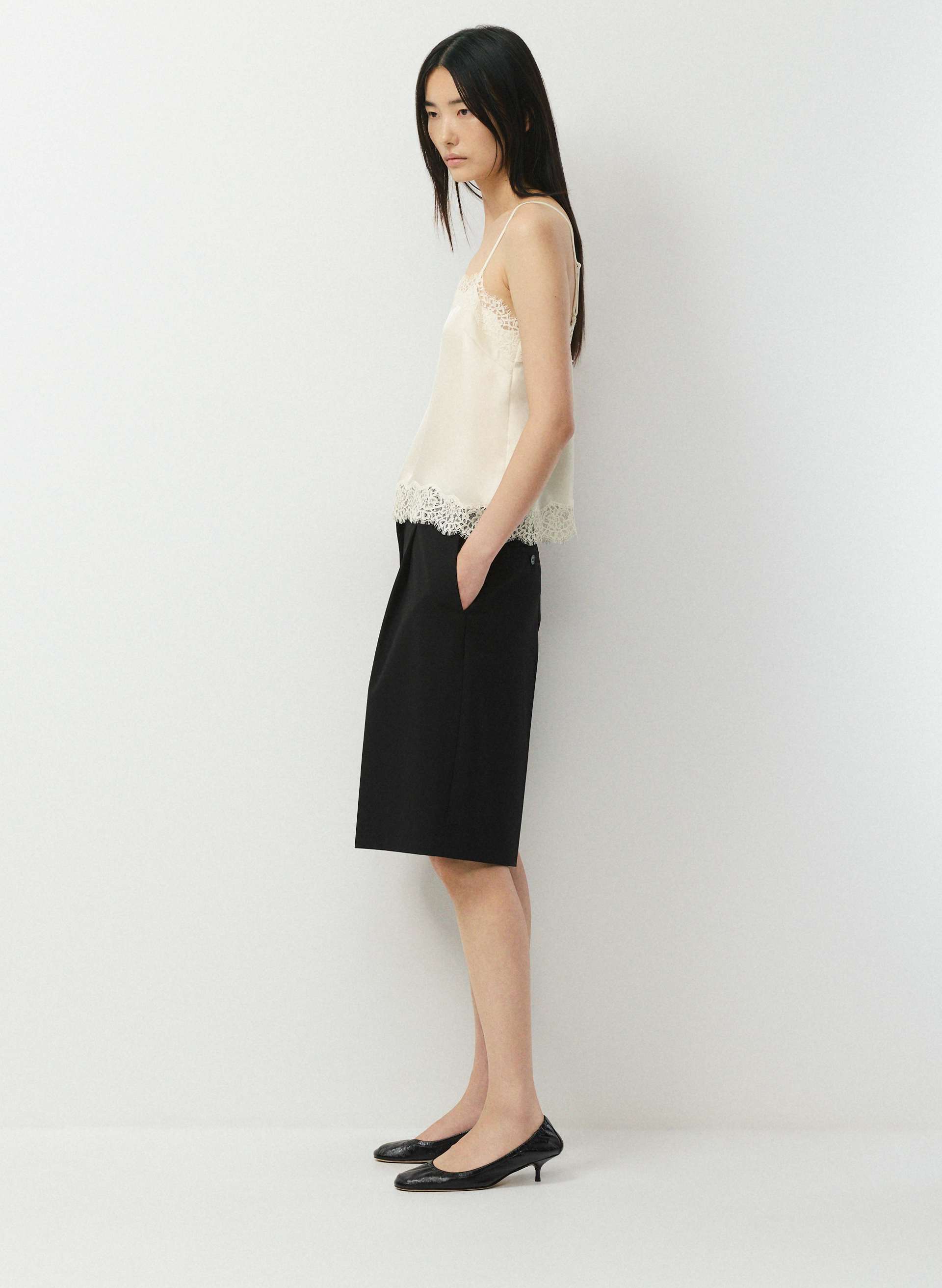 SERIF SATIN WAIST CAMISOLE | Aritzia