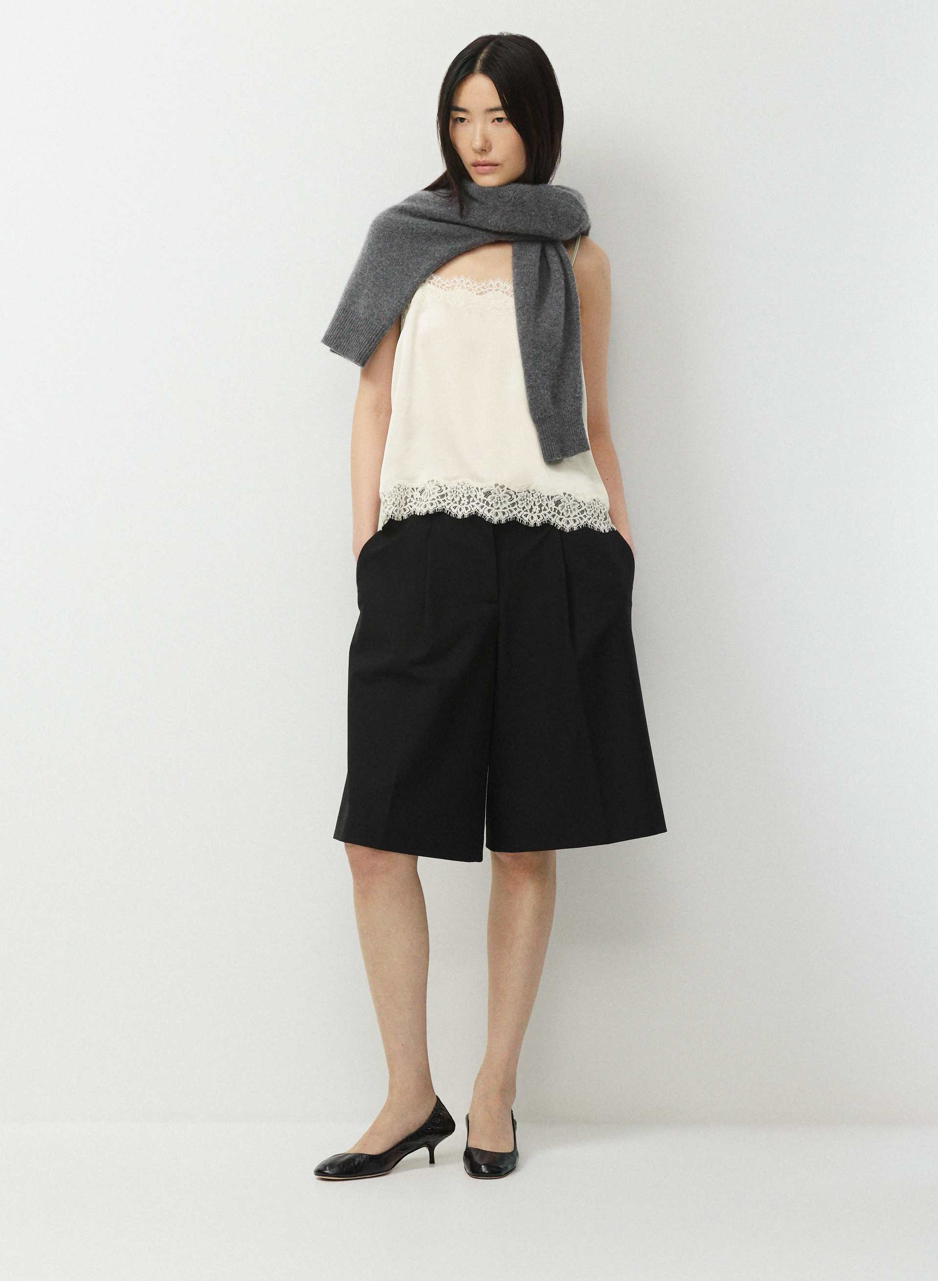 SERIF SATIN WAIST CAMISOLE | Aritzia