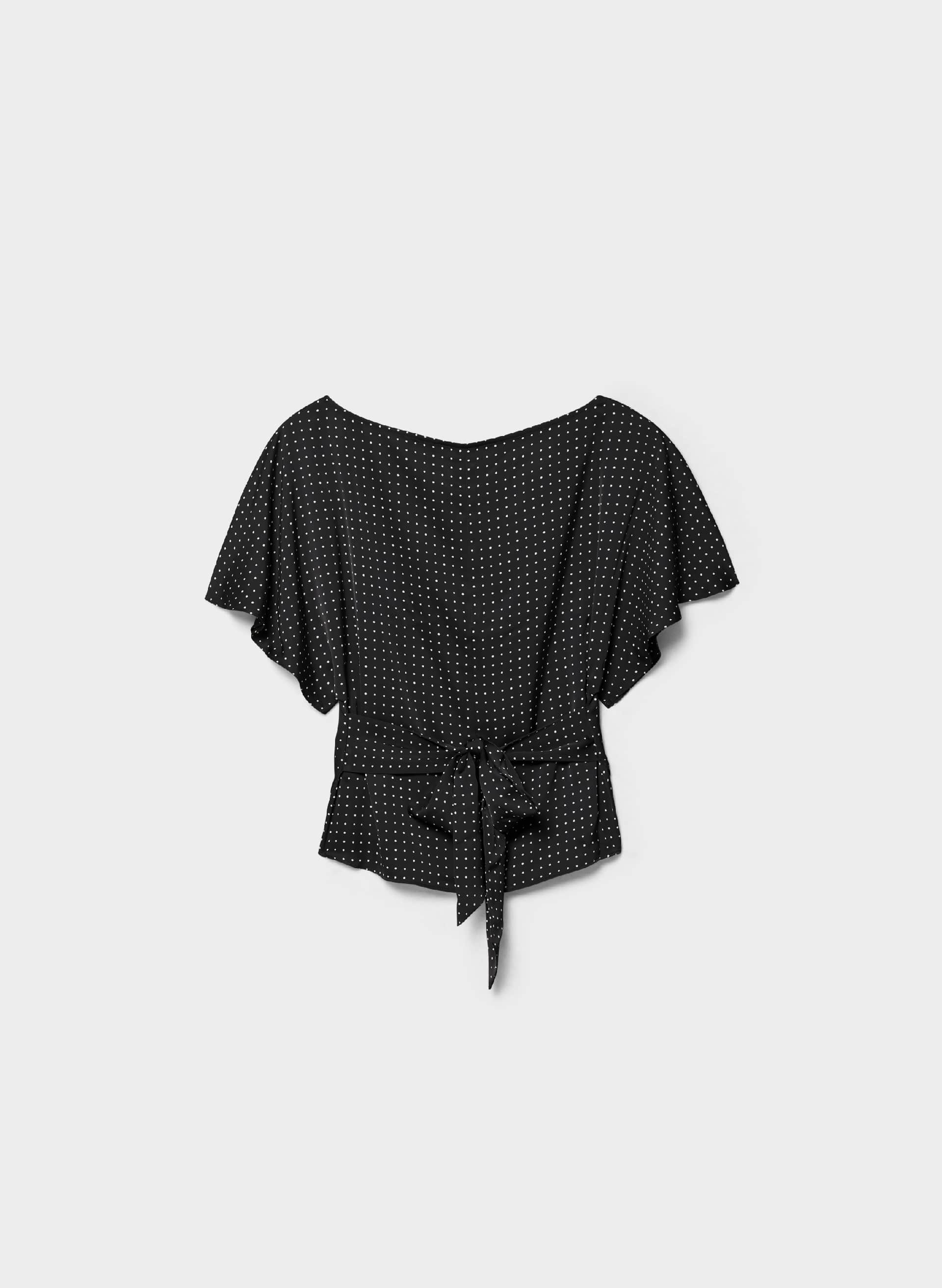 ëpa epa エパ organdy dot blouse“BLK” Ginger Satin Blouse | Aritzia US