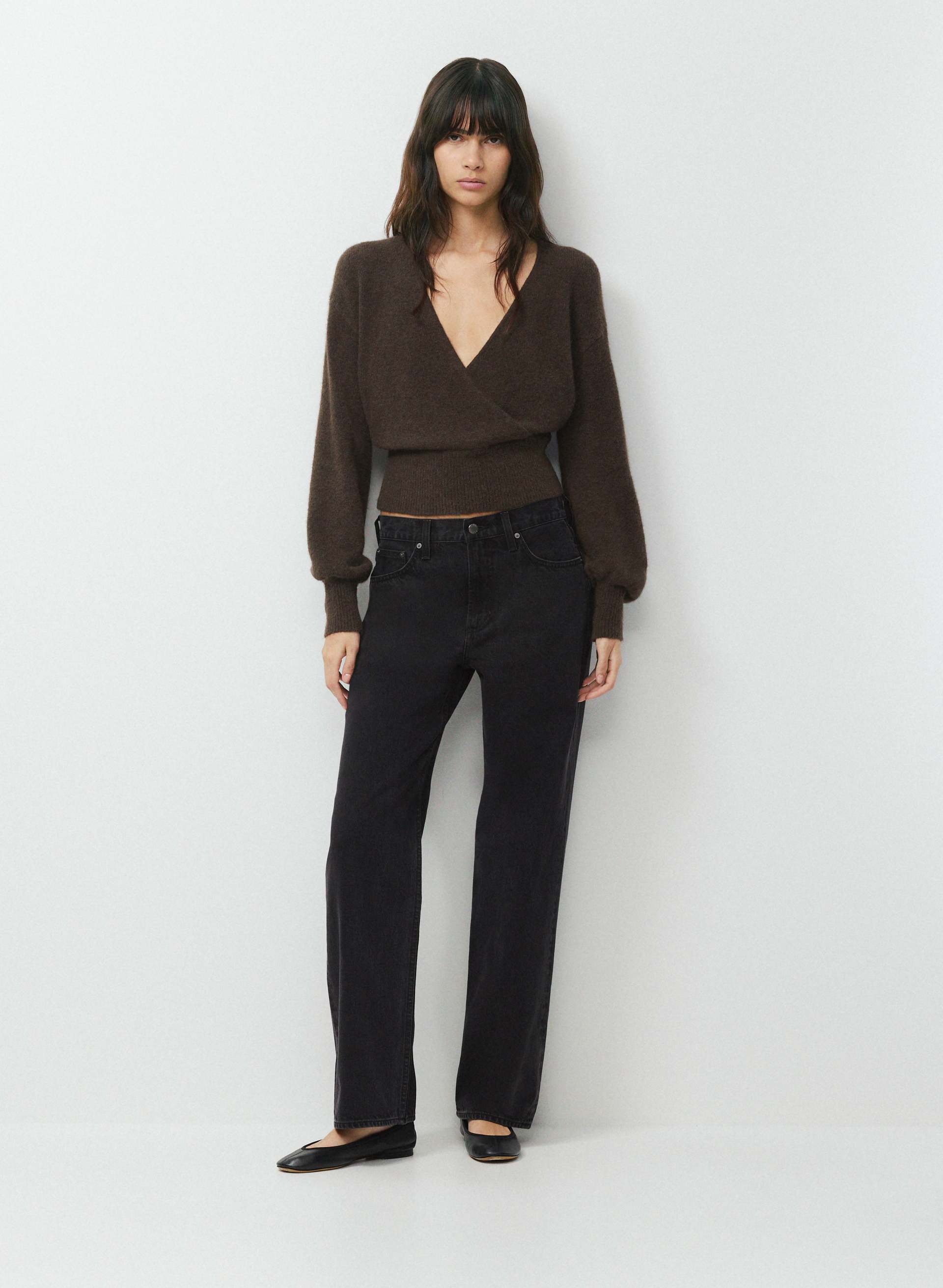 SOFTSPOKE™ DEAR WRAP SWEATER - Relaxed V-neck wrap sweater. 