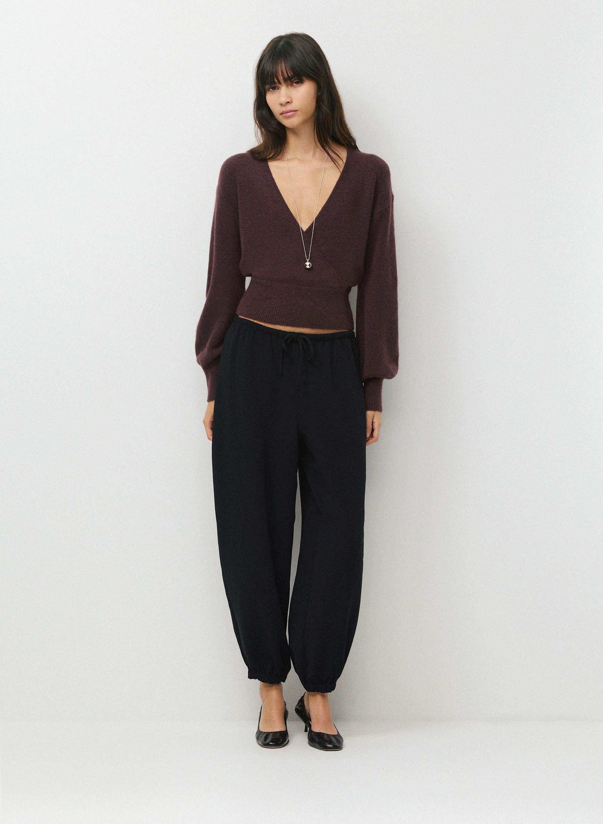 SOFTSPOKE™ DEAR WRAP SWEATER - Relaxed V-neck wrap sweater. 