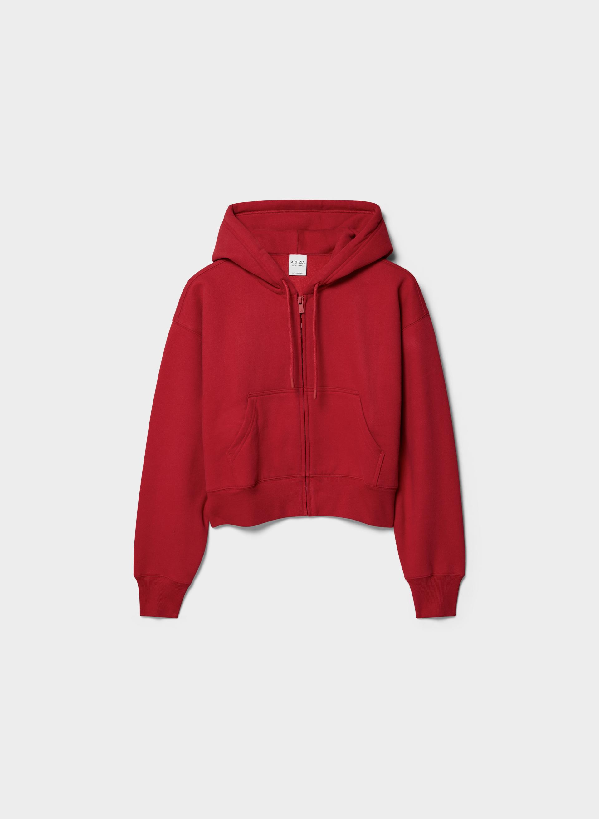 COZY SWEATFLEECE BOYFRIEND BOXY ZIP HOODIE | Aritzia