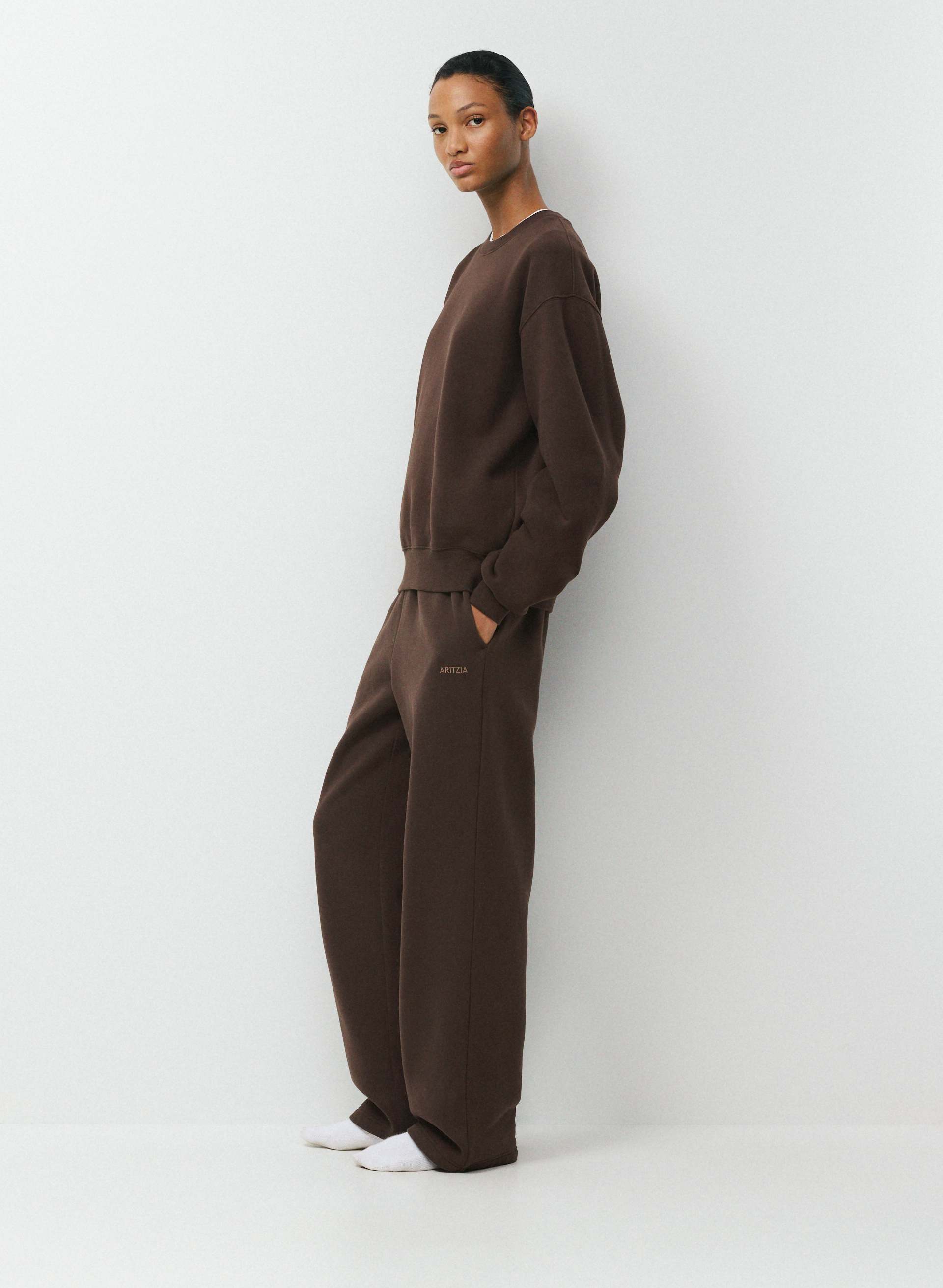 COZY SWEATFLEECE PERFECT CREW SWEATSHIRT | Aritzia