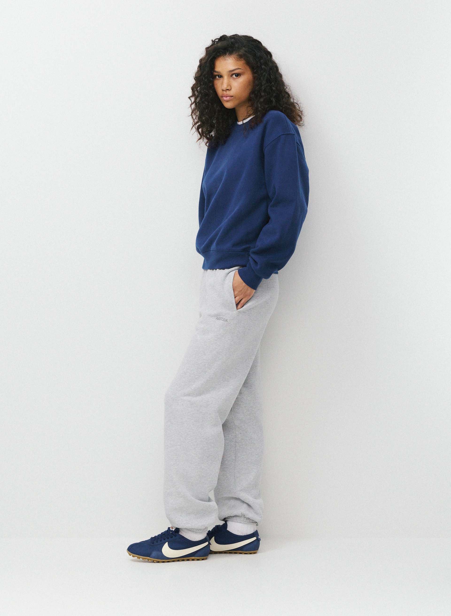 COZY SWEATFLEECE PERFECT CREW SWEATSHIRT | Aritzia