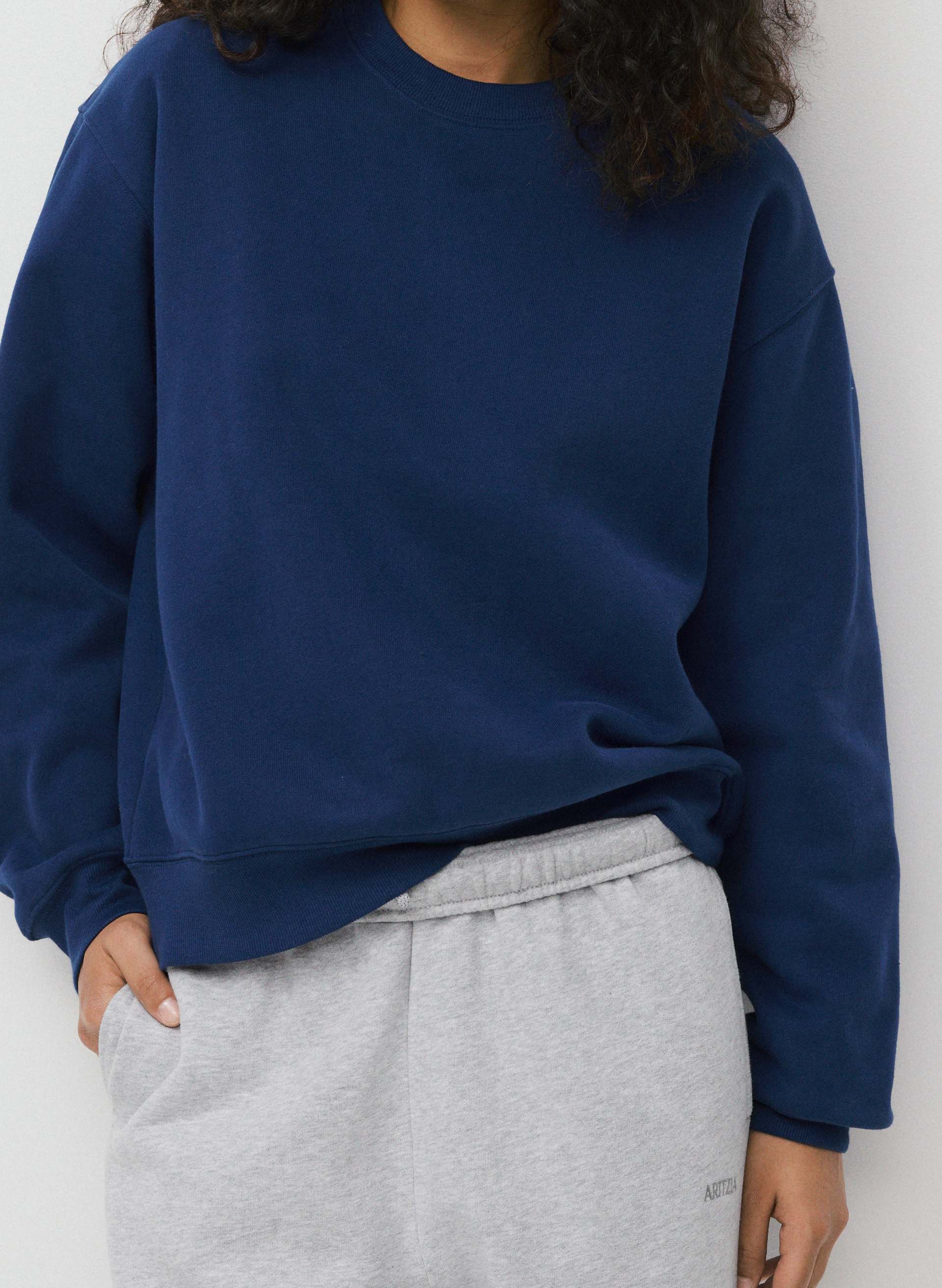 COZY SWEATFLEECE PERFECT CREW SWEATSHIRT | Aritzia