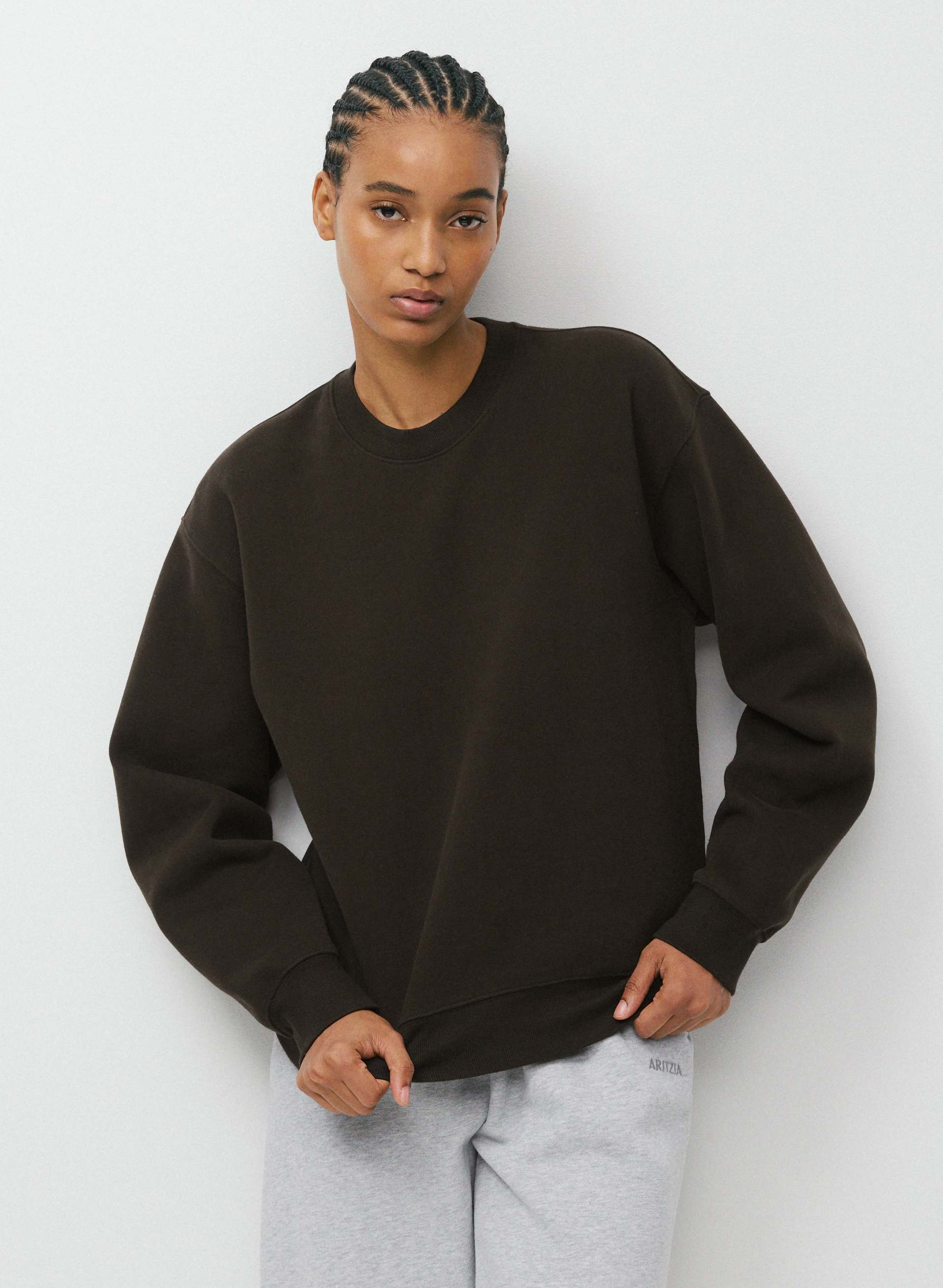 Cozy Sweatfleece Perfect Crew Sweatshirt | Aritzia US