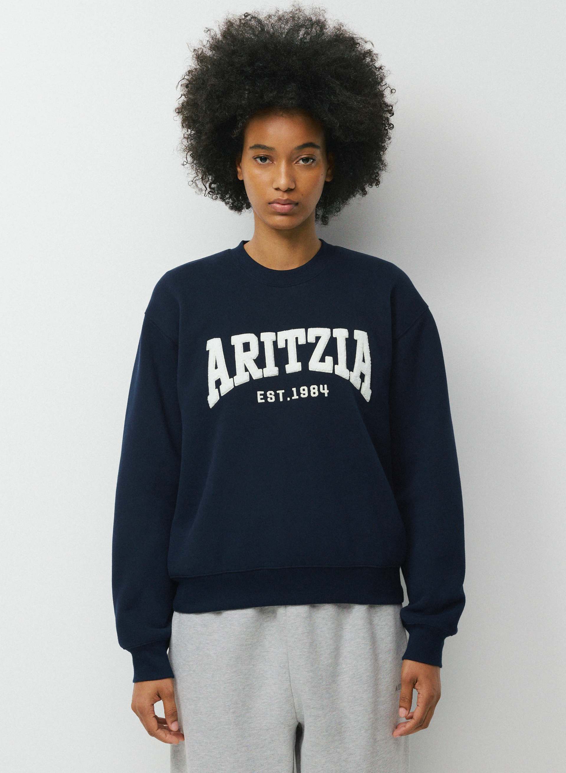 COZY SWEATFLEECE PERFECT CREW SWEATSHIRT | Aritzia