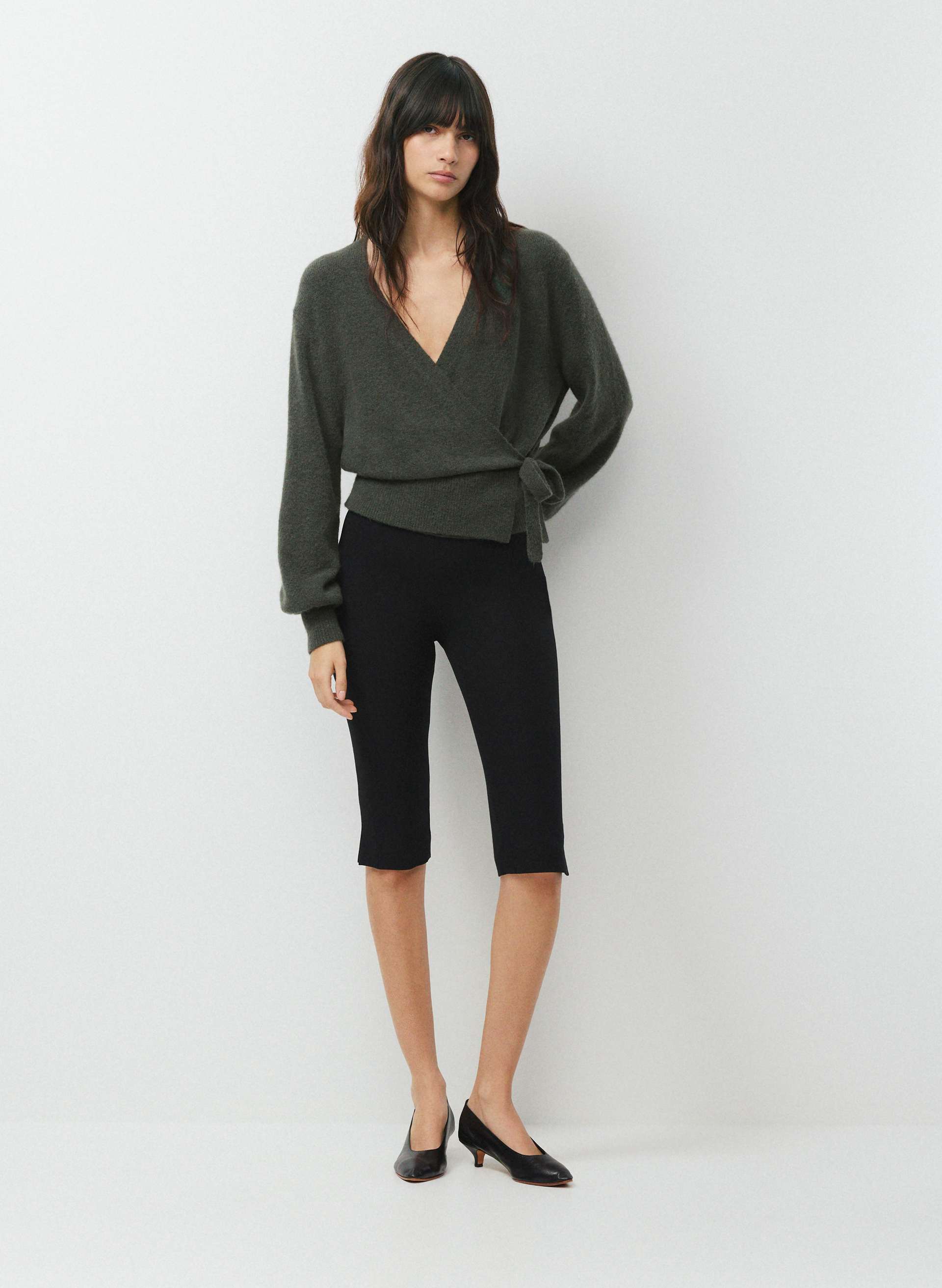 SOFTSPOKE™ CASSIDY WRAP SWEATER - Relaxed V-neck wrap sweater. 