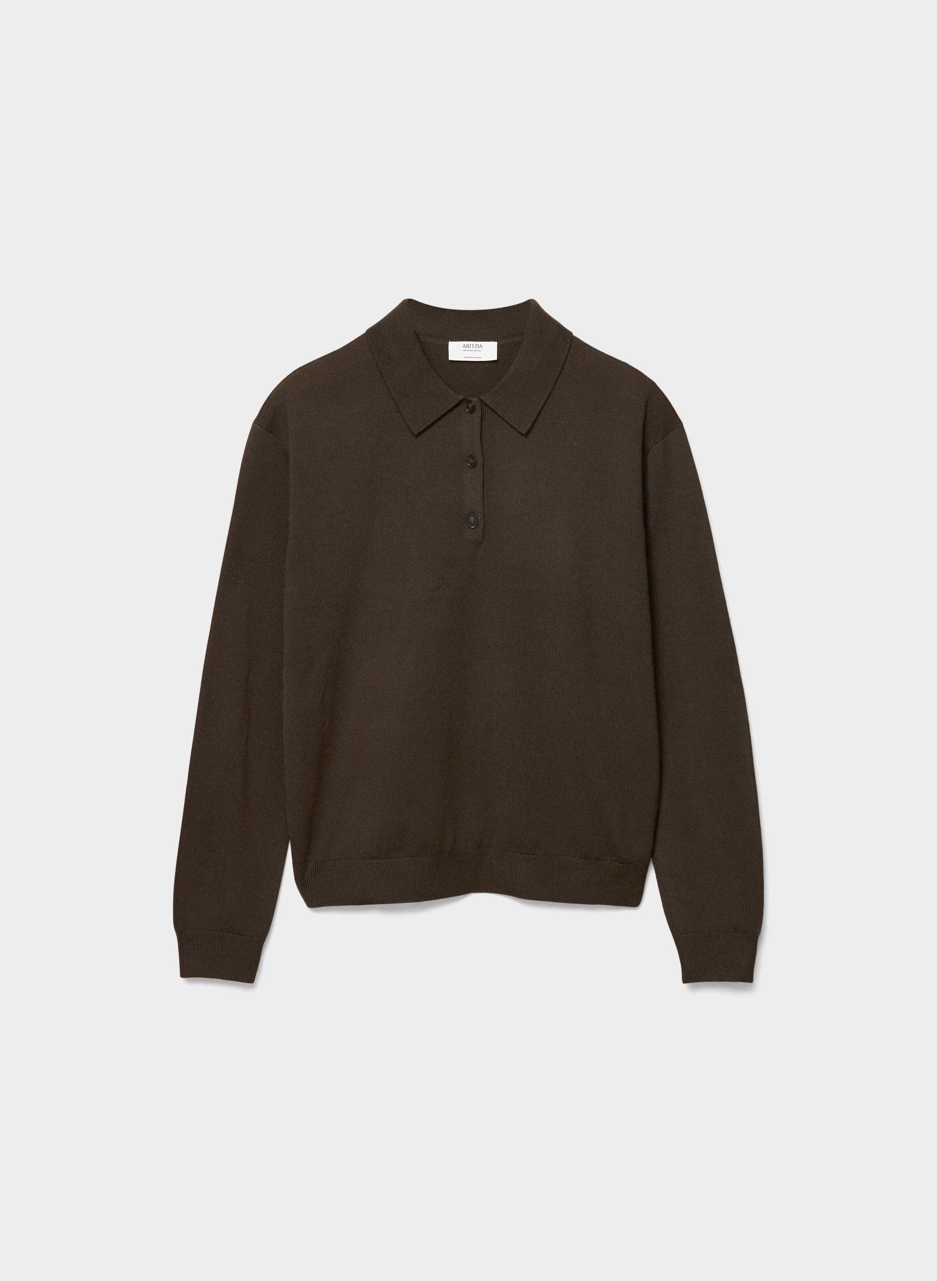 BARE MERINO WOOL ASPECT POLO SWEATER | Aritzia