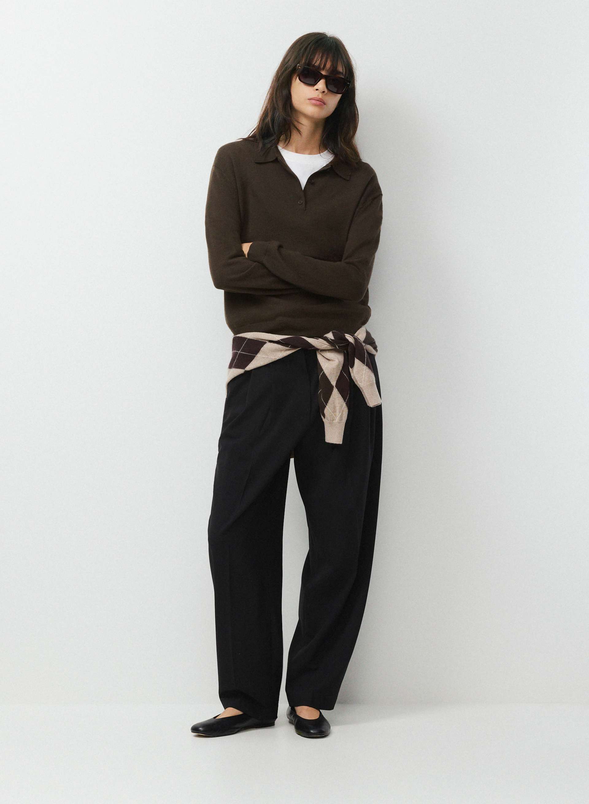 BARE MERINO WOOL ASPECT POLO SWEATER | Aritzia