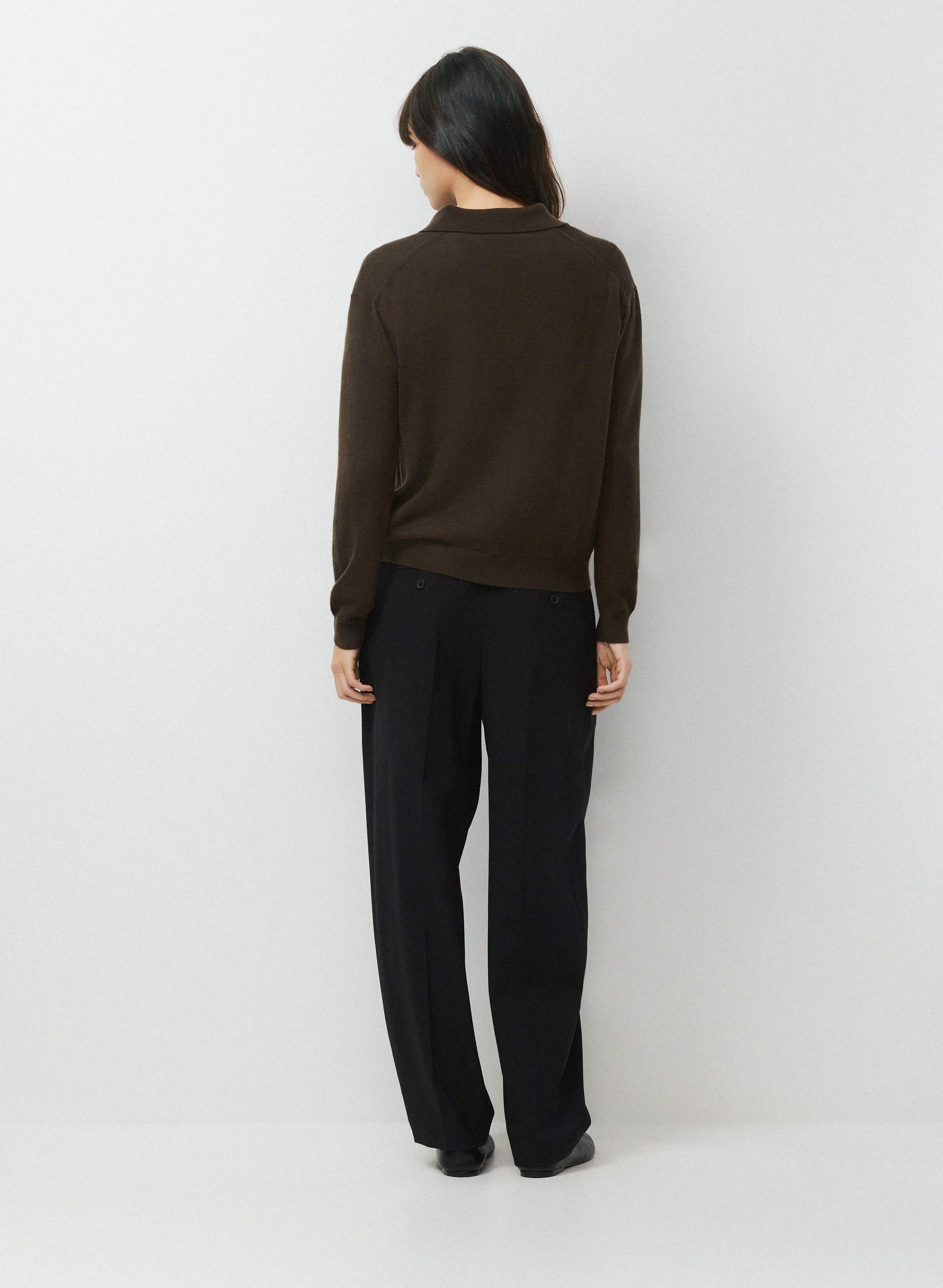 BARE MERINO WOOL ASPECT POLO SWEATER | Aritzia